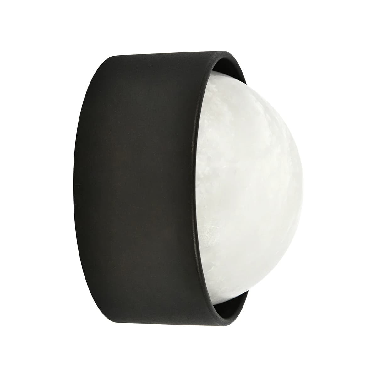 Made By Mayfair Seaside Sol Exterior Wall Sconce in Aged Solid Bronze with Spanish Alabaster Shade-img-1
