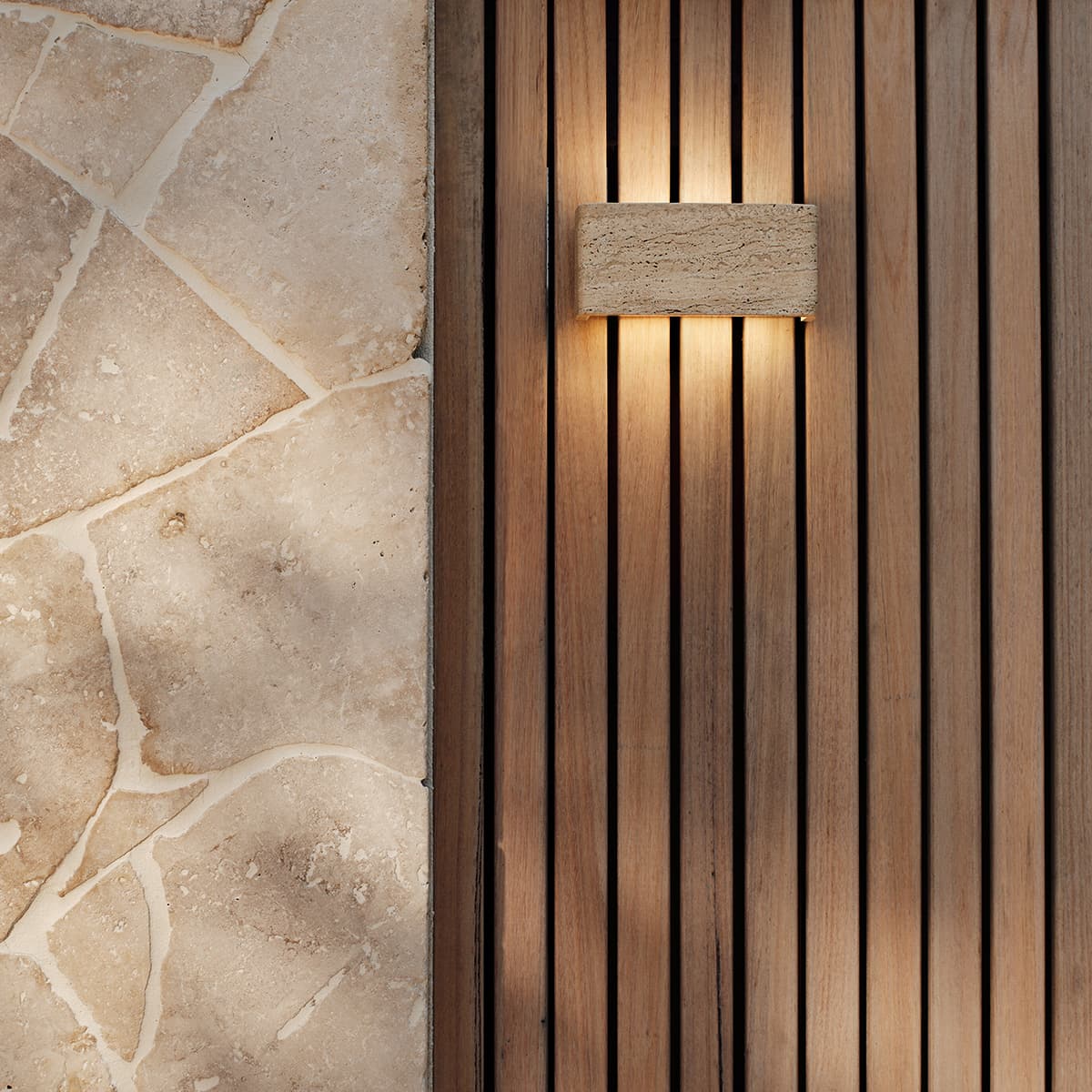 Sync LED Up/Down Wall Sconce in Travertine-img-5