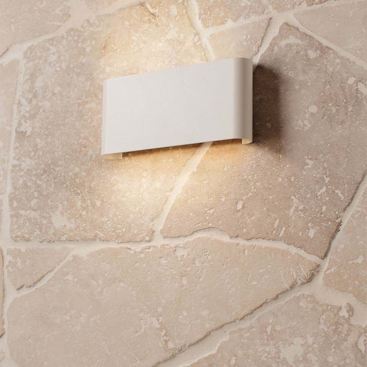 Sync LED Up/Down Rounded Wall Sconce in White-img-5