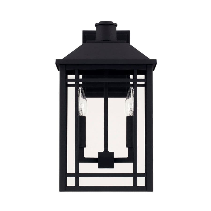 Brady 2 Light Outdoor Wall Lantern in Black