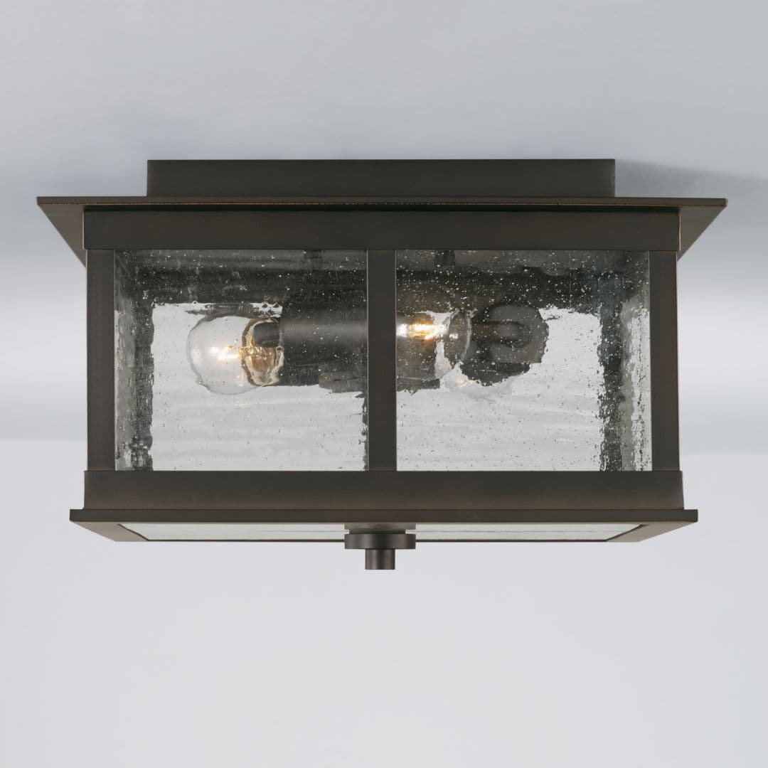 Russell 3 Light Outdoor Flush-Mount in Bronze
