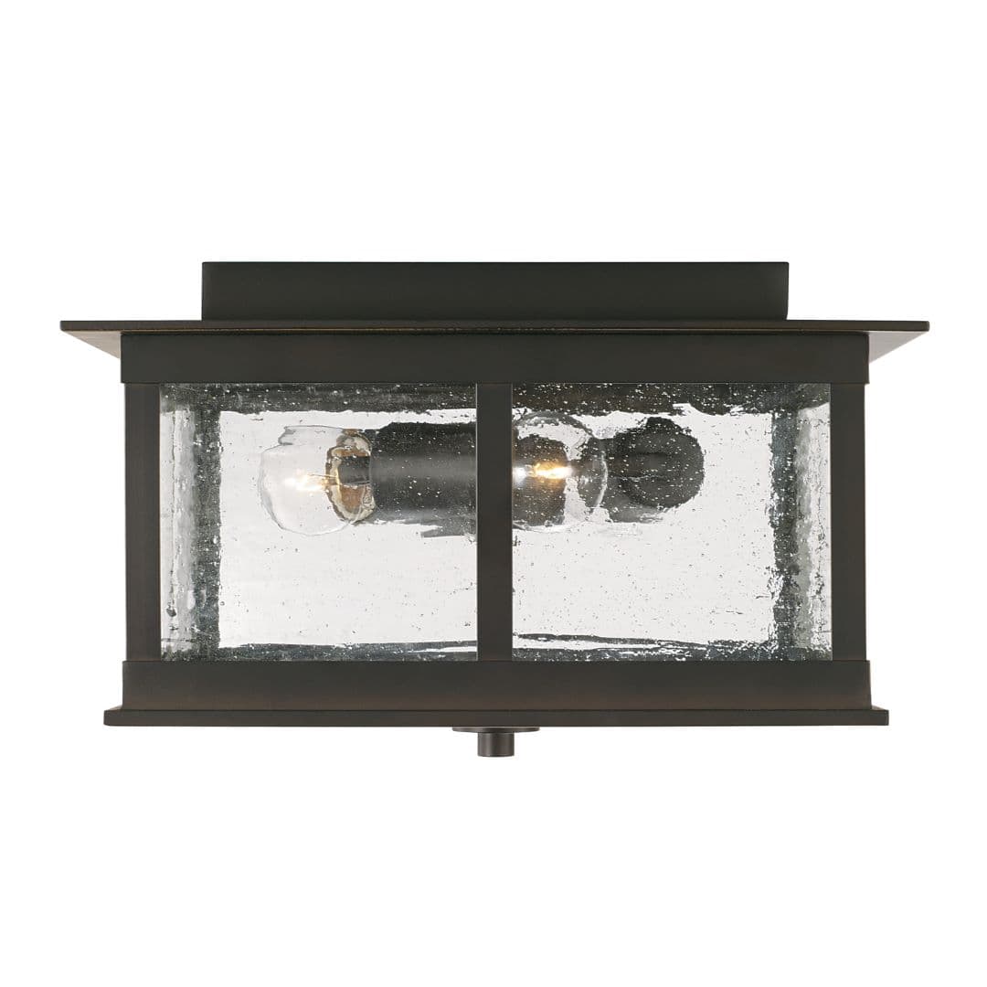 Russell 3 Light Outdoor Flush-Mount in Bronze