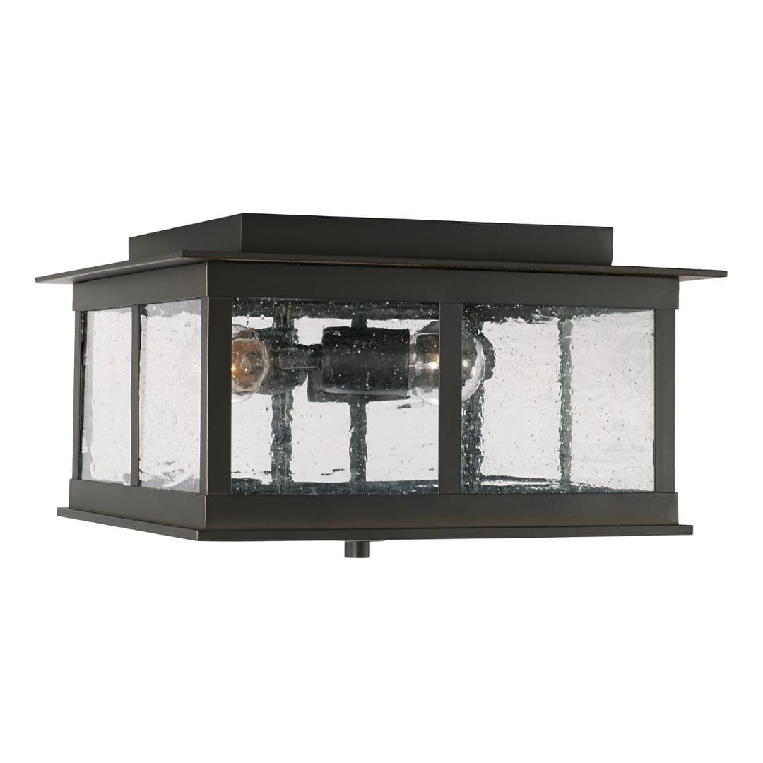 Russell 3 Light Outdoor Flush-Mount in Bronze