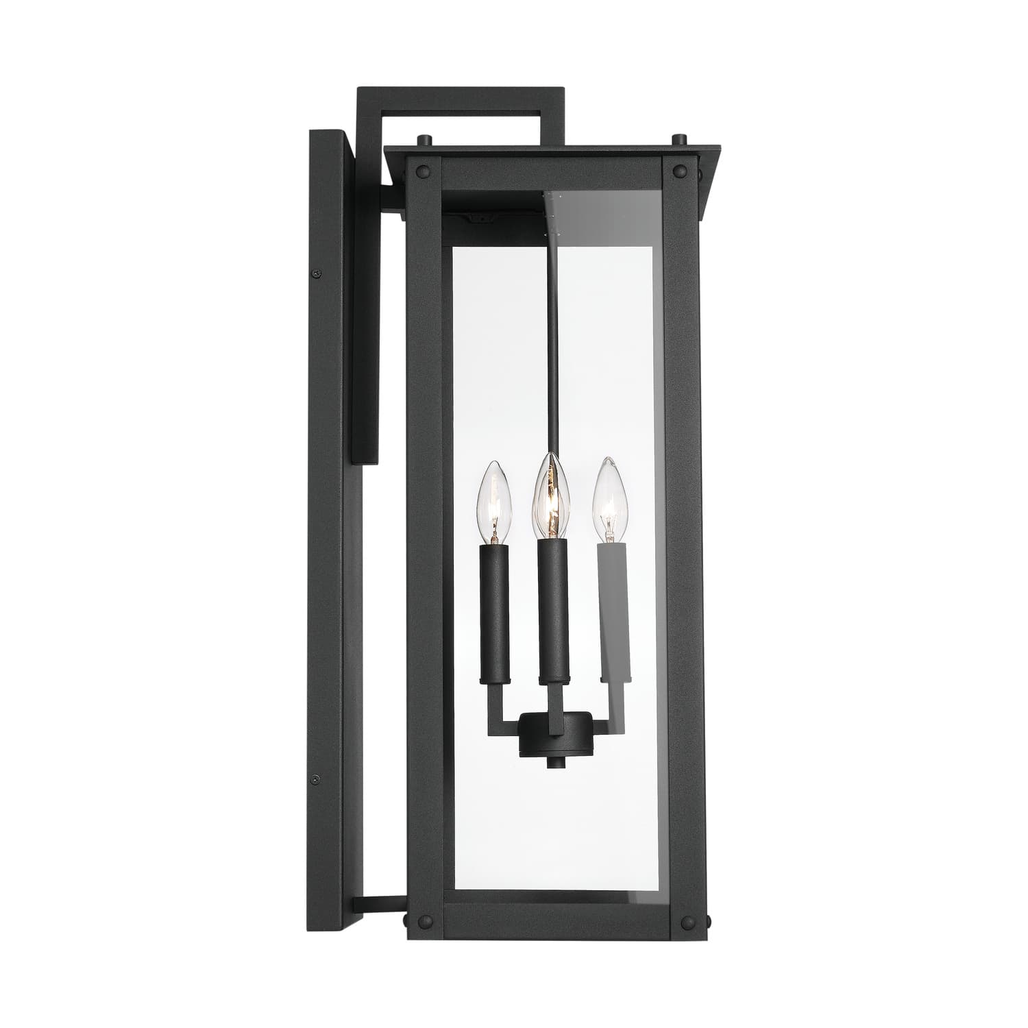 Boman 4 Light Outdoor Wall Lantern - Large in Black