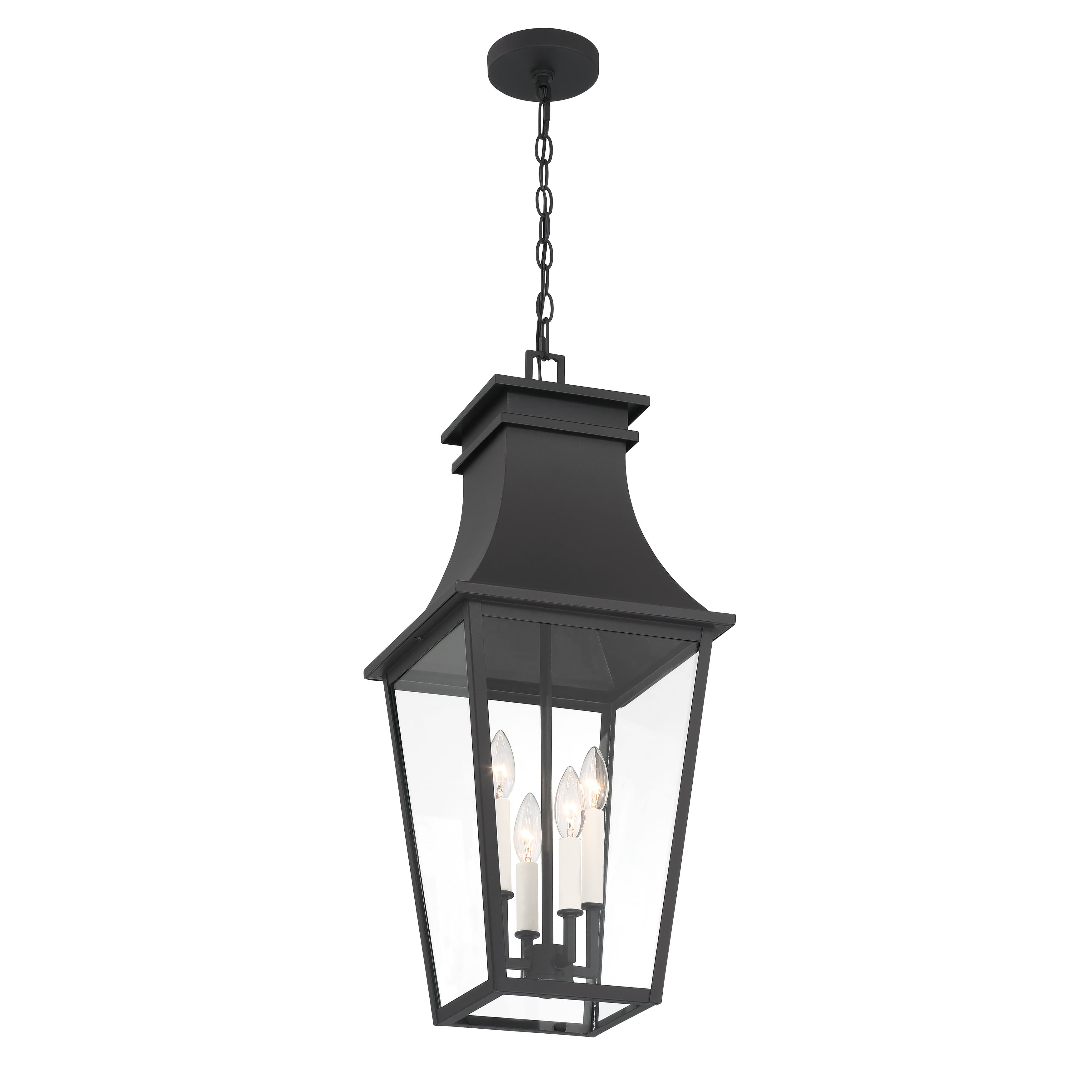 Ralph 4 Light Outdoor Hanging Lantern in Sand Coal