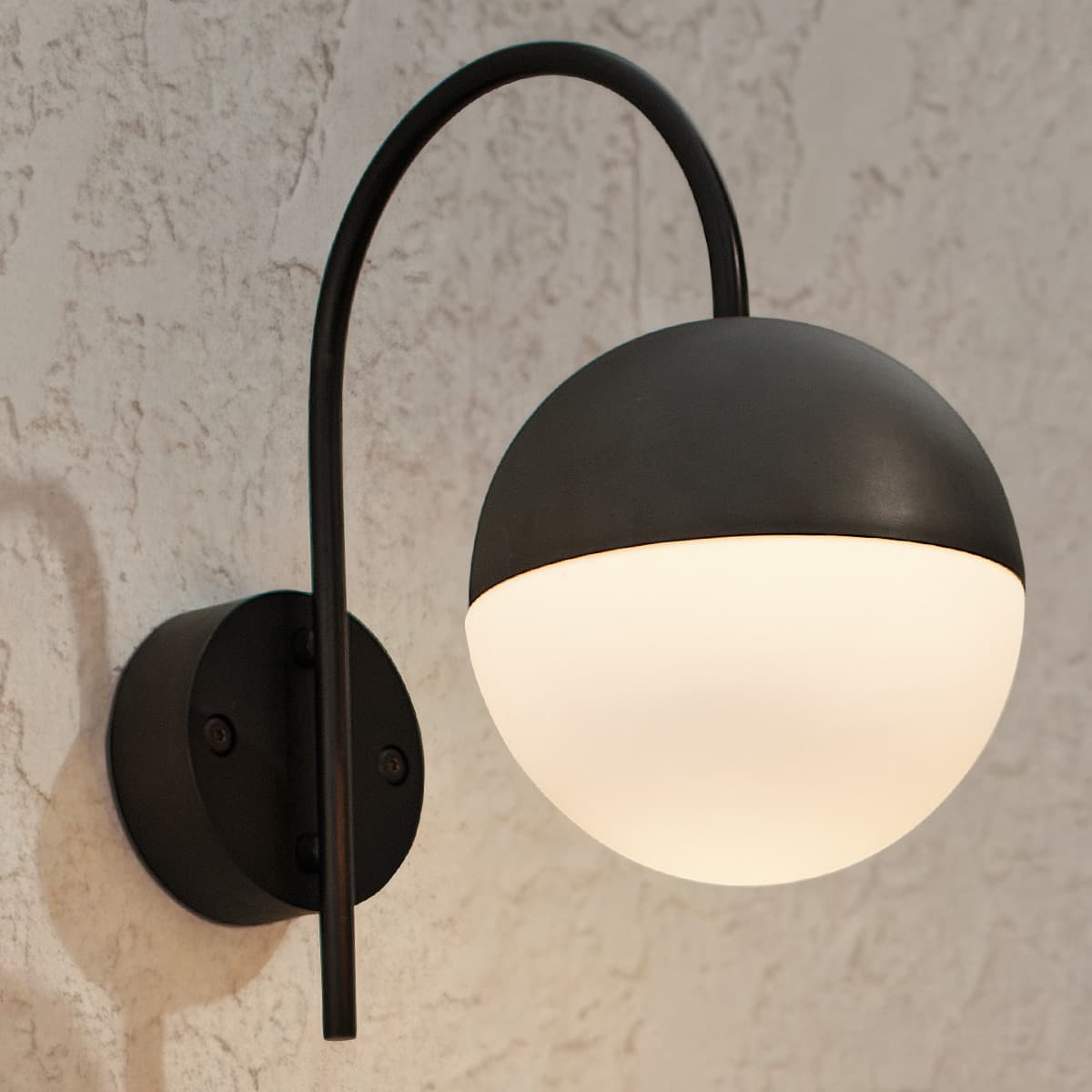 Made by Mayfair Seaside Talis Exterior Wall Bracket in Aged Solid Bronze with Opal Glass-img-3