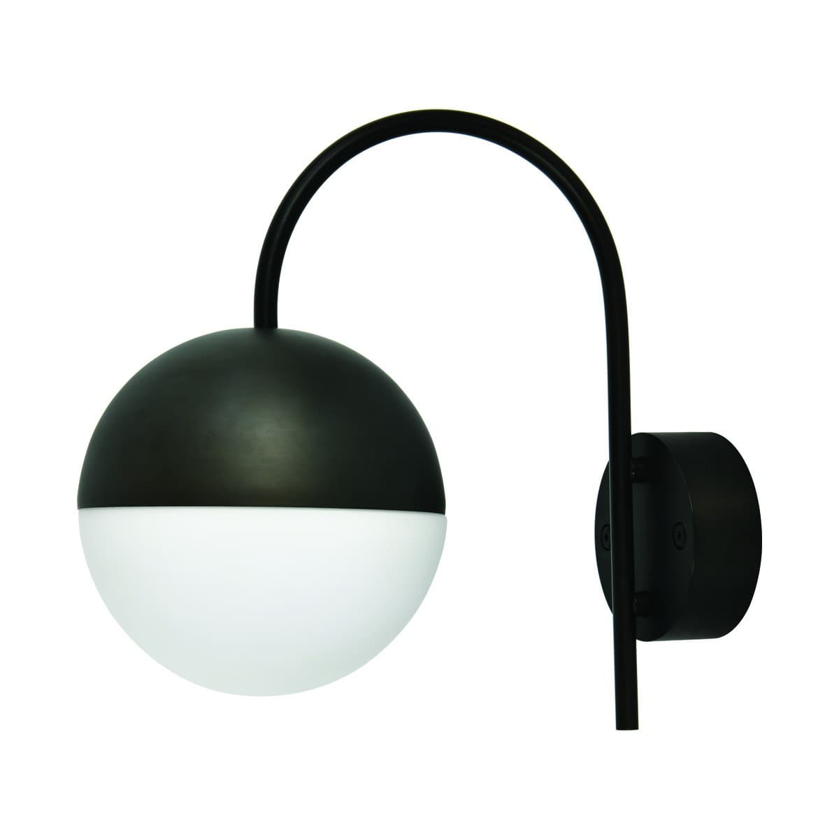 Made by Mayfair Seaside Talis Exterior Wall Bracket in Aged Nickel with Opal Glass-img-1