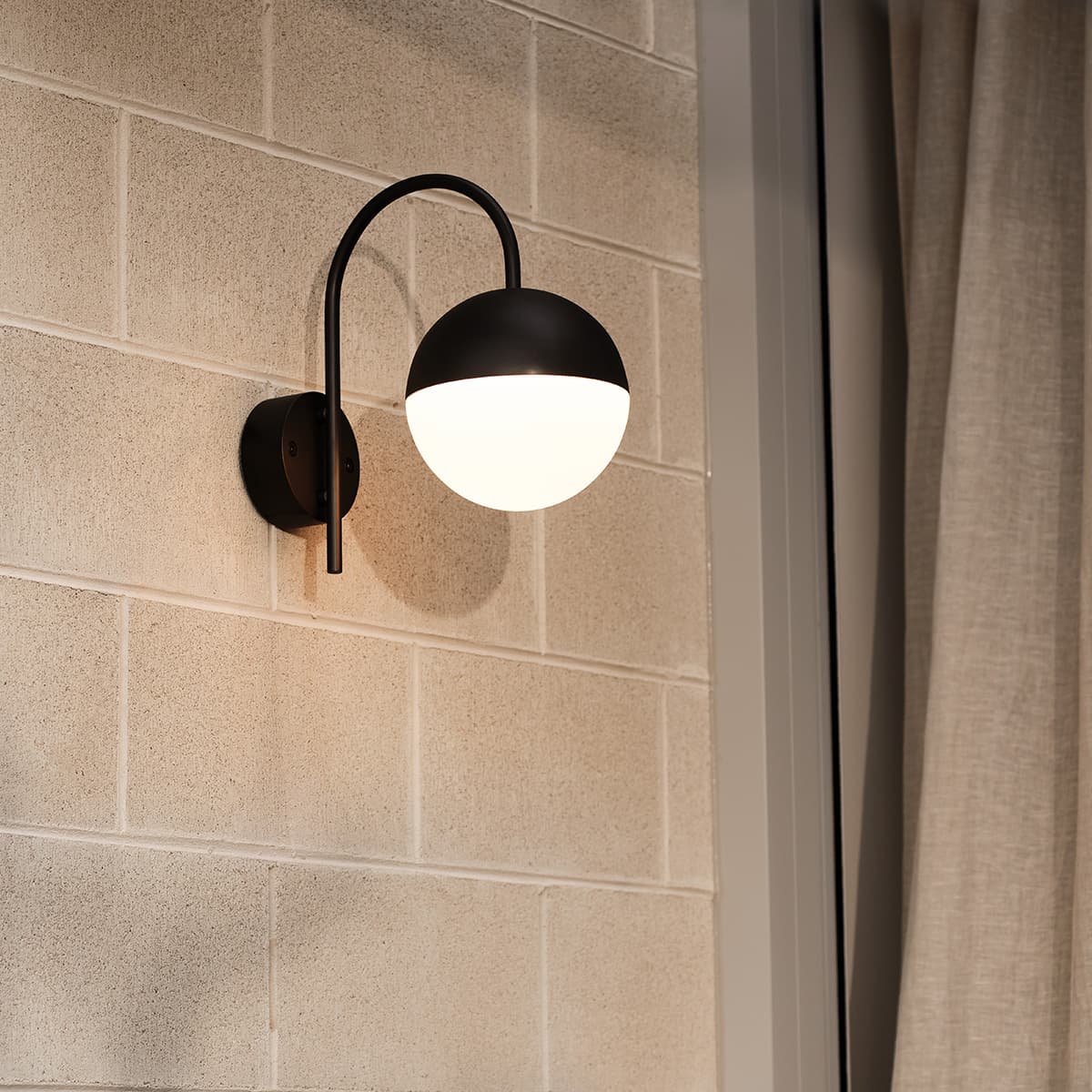 Made by Mayfair Seaside Talis Exterior Wall Bracket in Aged Nickel with Opal Glass-img-2