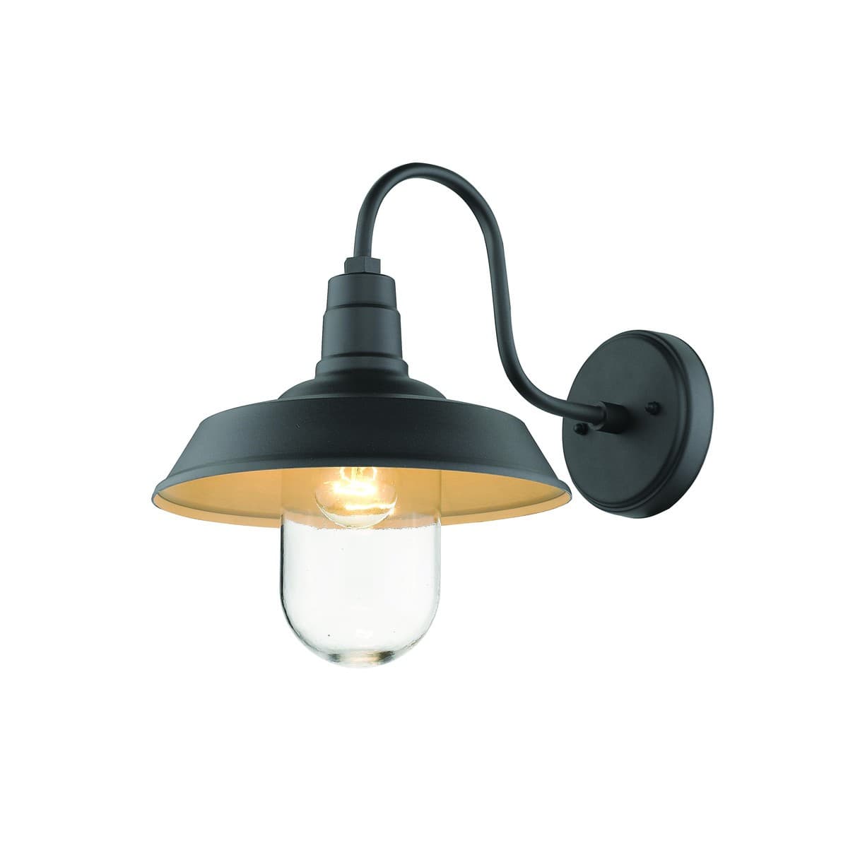 Portsea 1 Light Exterior Wall Bracket in Black