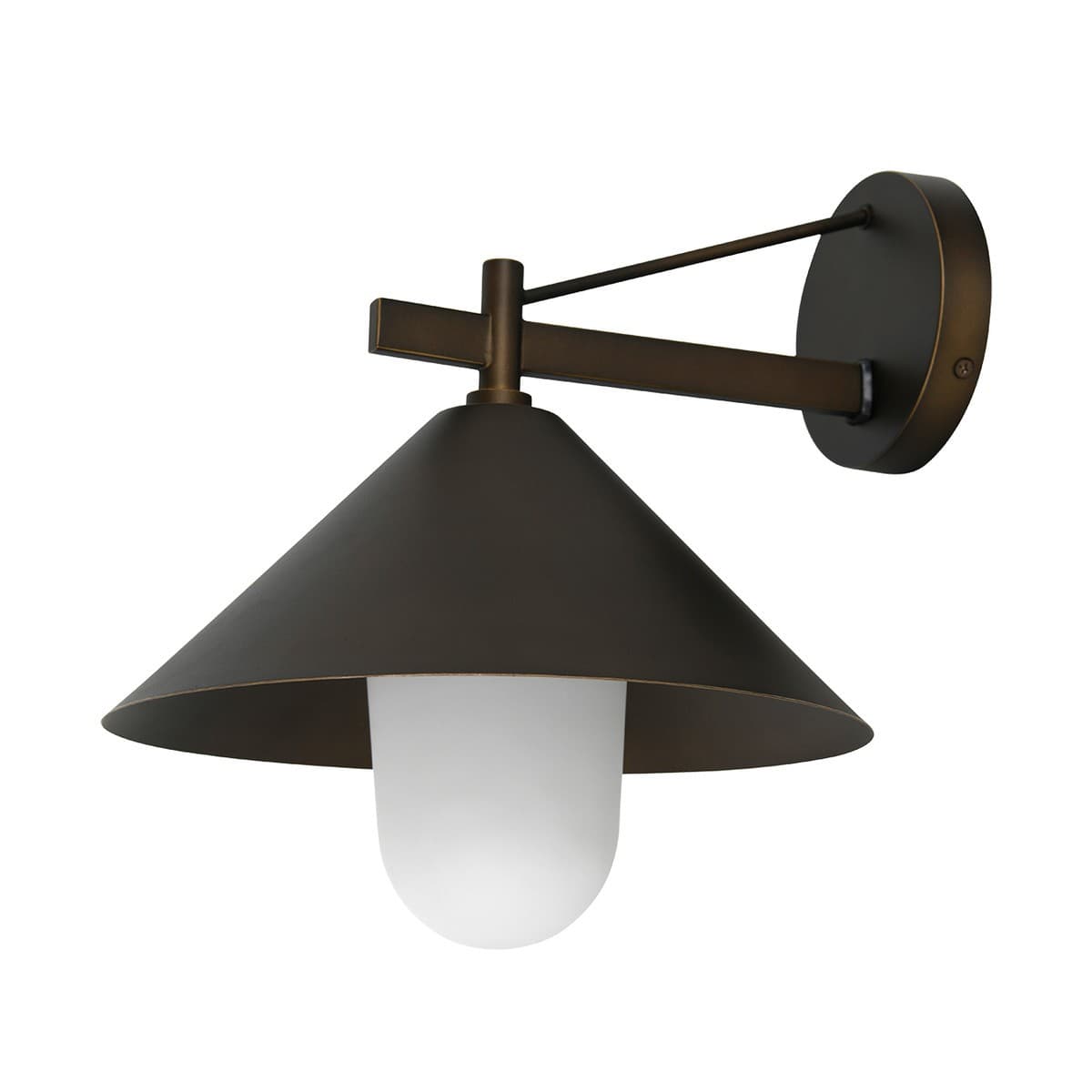 Yamba 1 Light Wall Bracket in Bronze with Frosted Glass Diffuser-img-1