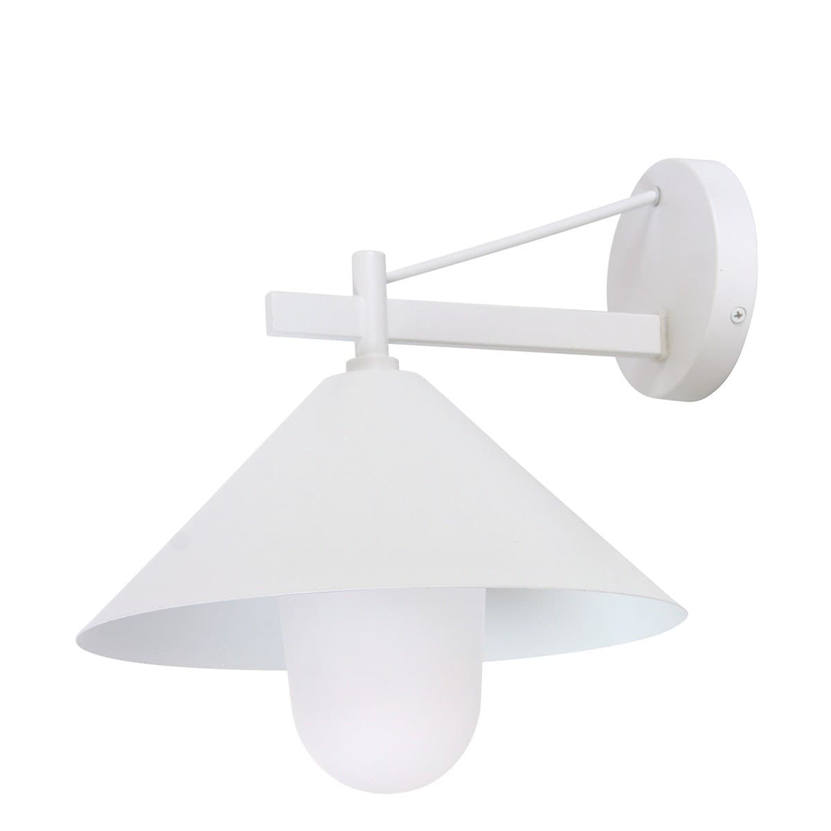 Yamba 1 Light Wall Bracket in White with Frosted Glass Diffuser-img-1