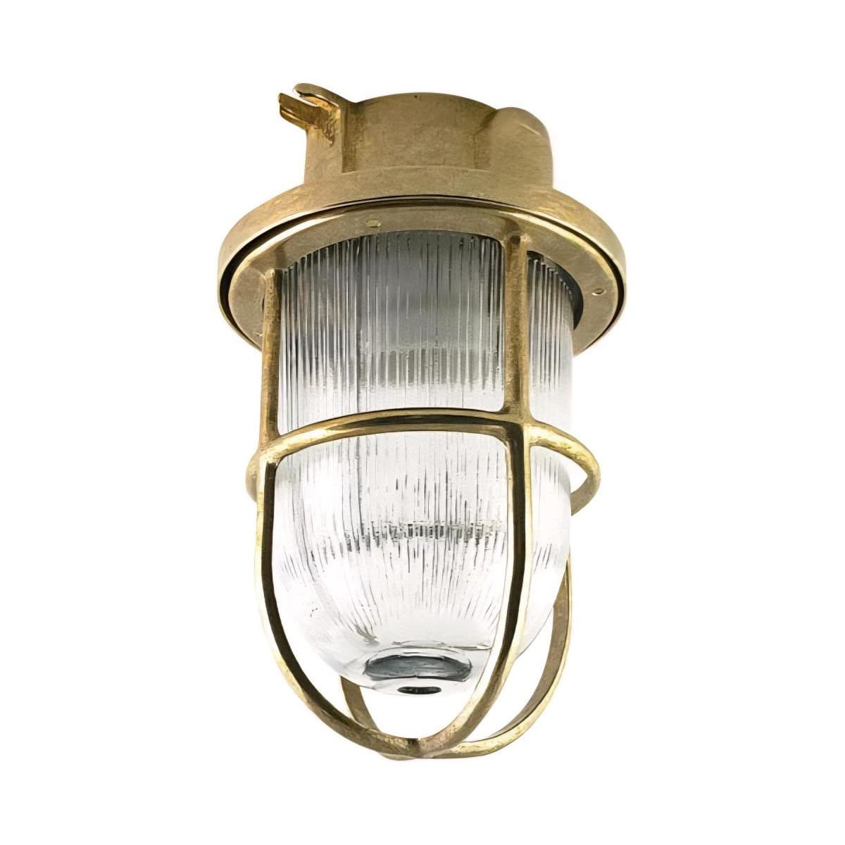 Santorini 1 Light Close to Ceiling Fitting in Solid Brass-img-1