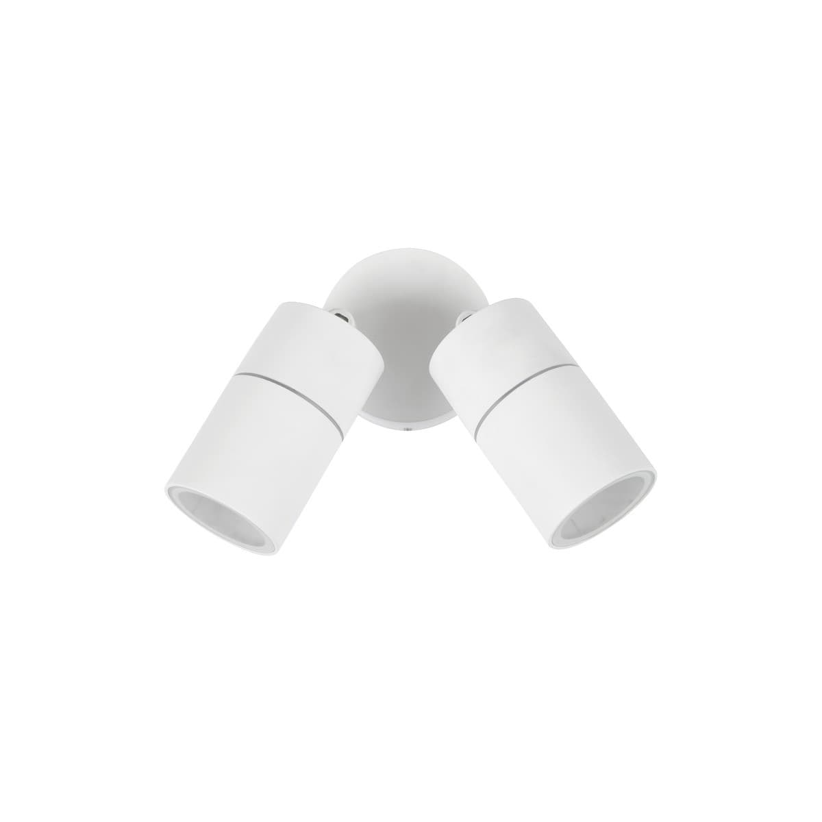 Wanaka 2 Light 240V Adjustable Exterior Wall Light in White-img-1