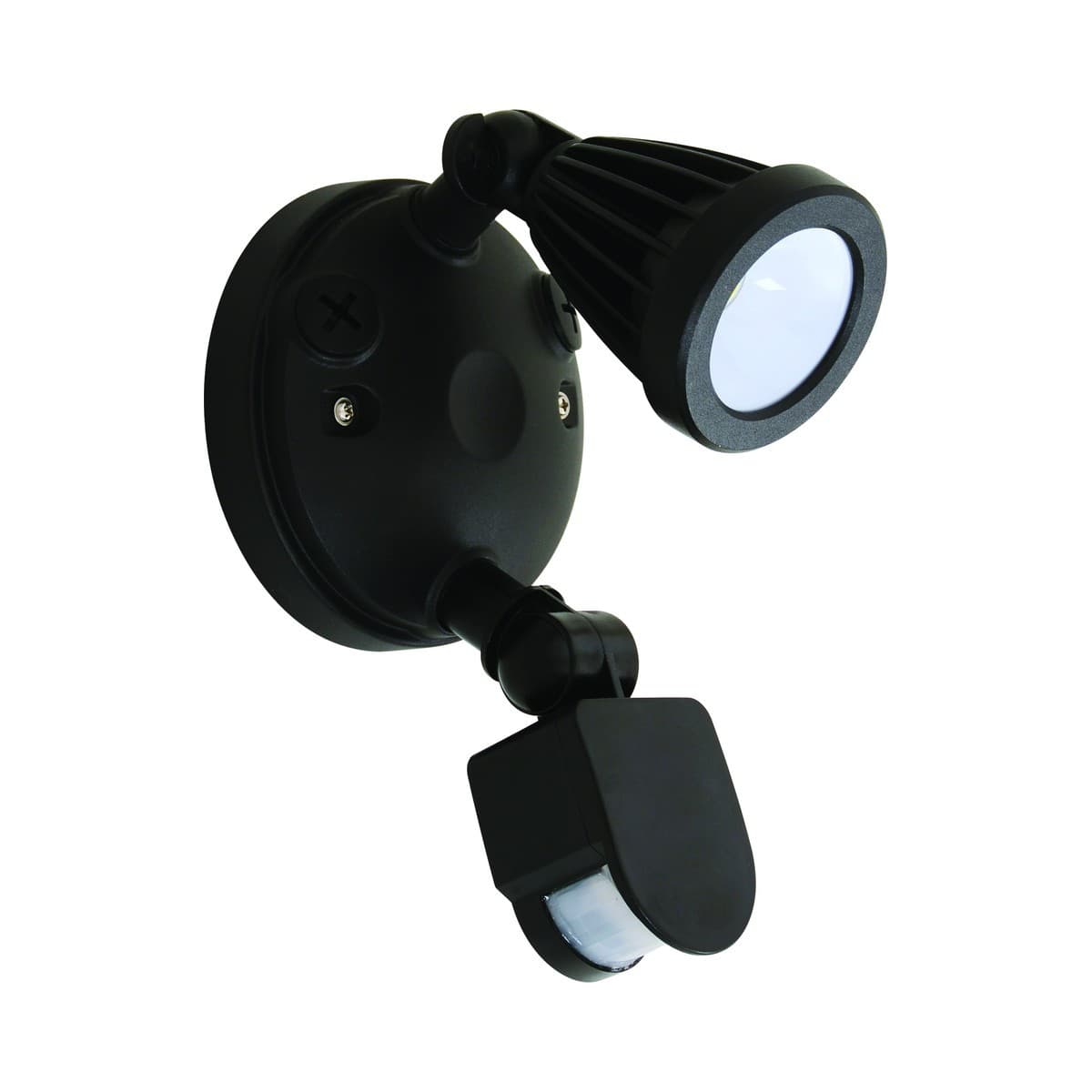Bayside Fort 1 Light LED Black Spotlight With Sensor in Cool White-img-1