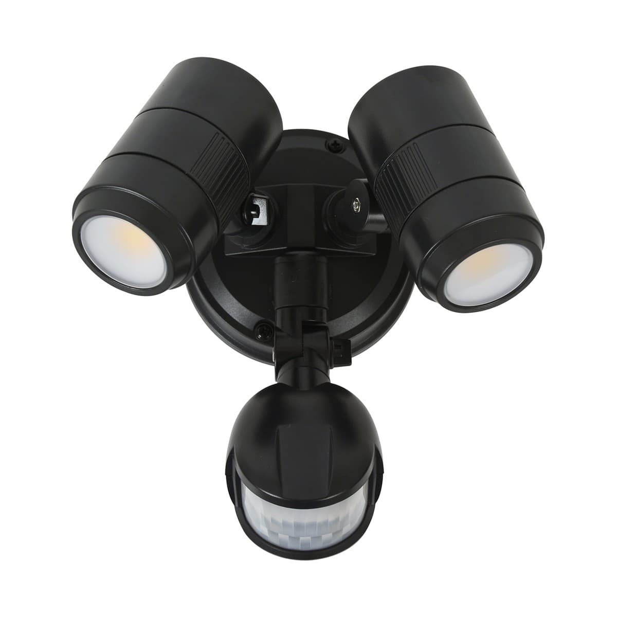 LEDlux Secure 2 Light LED Colour Switch Flood Light With Sensor in Black-img-1