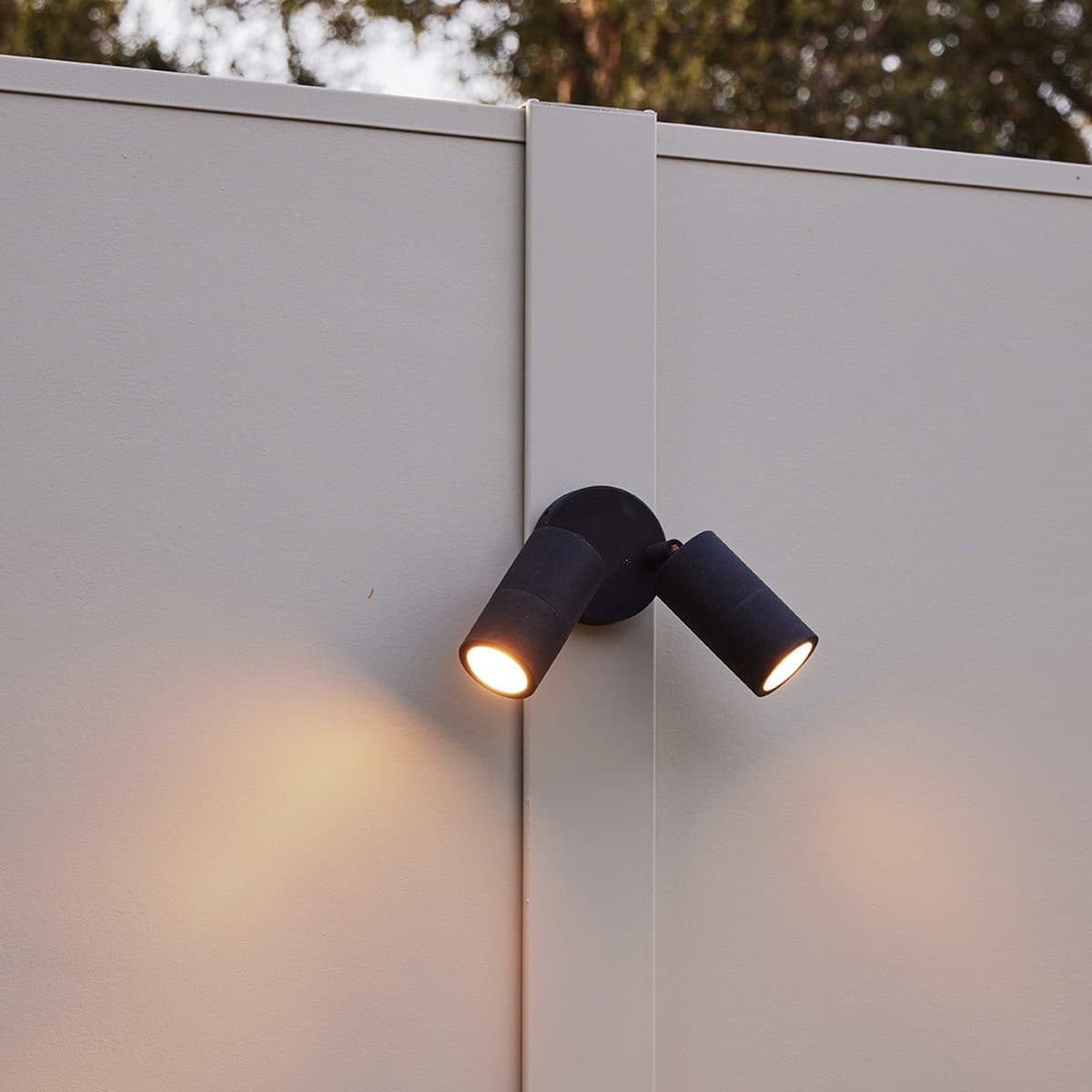 Wanaka 2 Light 240V Adjustable Exterior Wall Light in Black-img-2