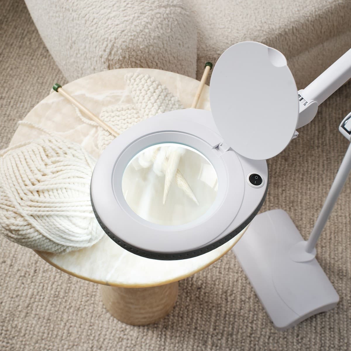 Lumina LED 3x Magnifying Clamp Task Light in White-img-5