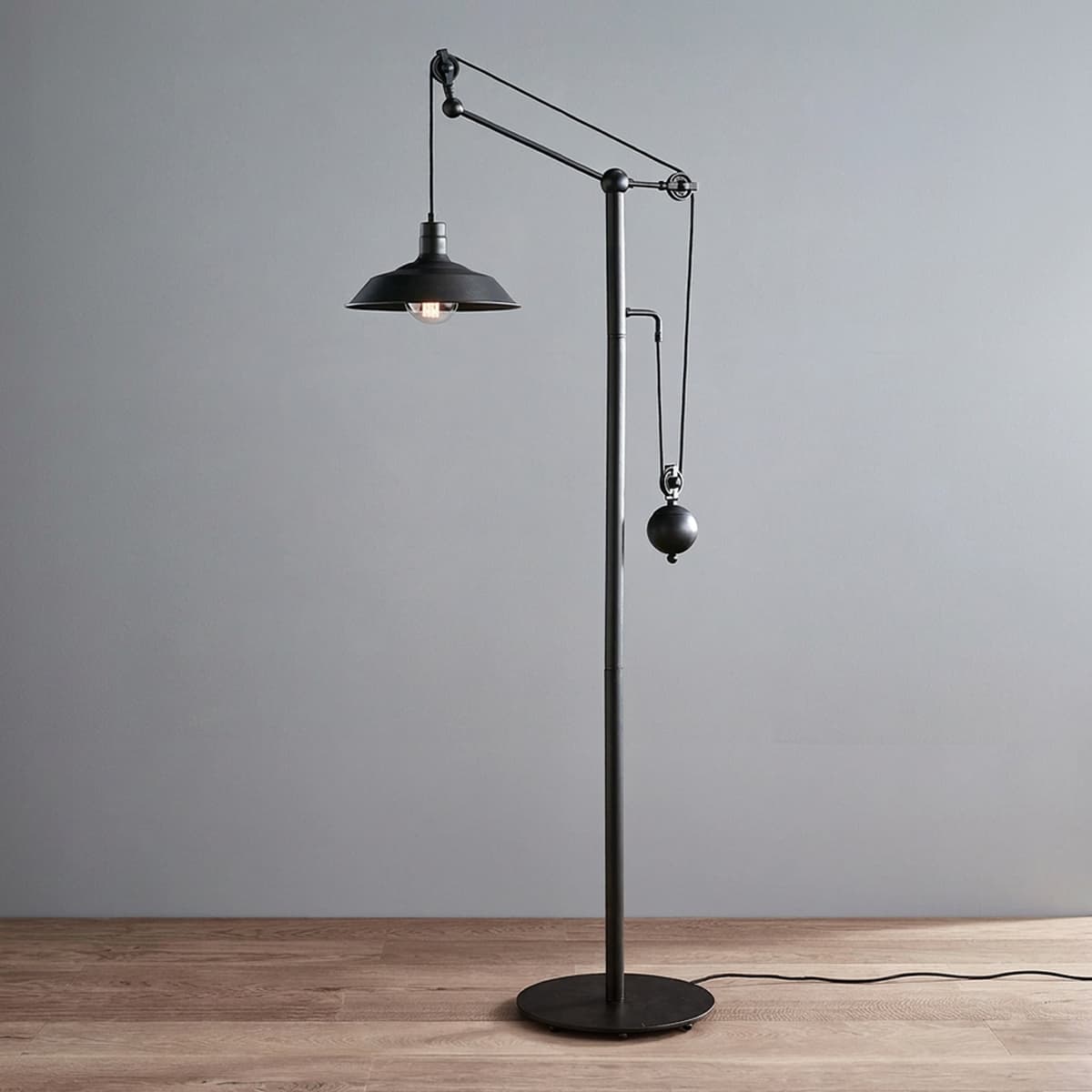 Harvest Floor Lamp in Baked Black
