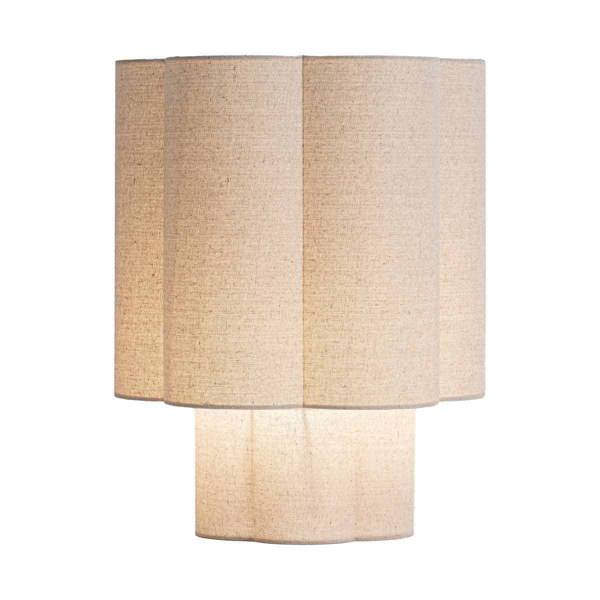 Astrid 1 Light Scalloped Table Lamp in Natural Linen-img-2