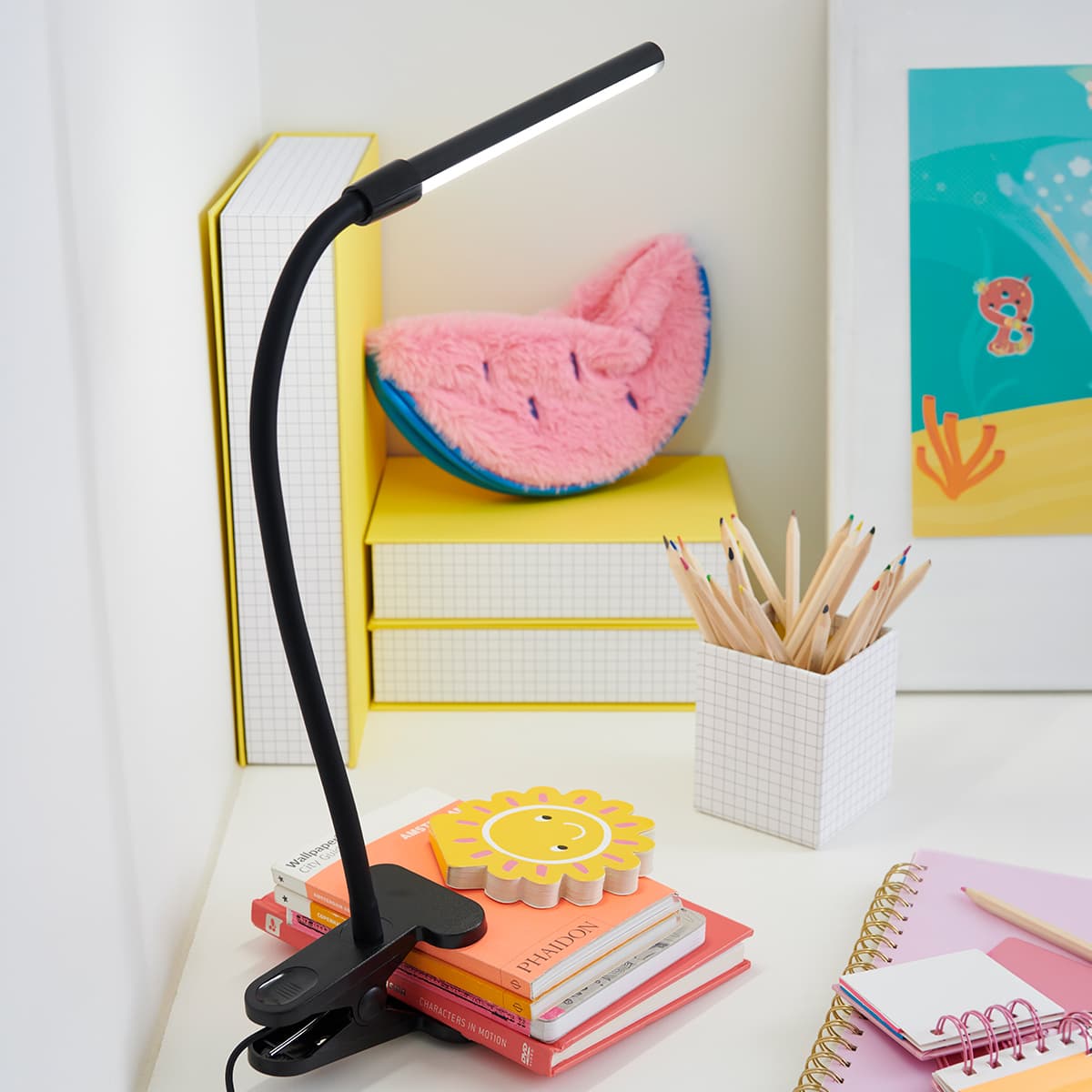 Izzy 1 Light LED Adjustable Clamp Lamp in Black-img-2