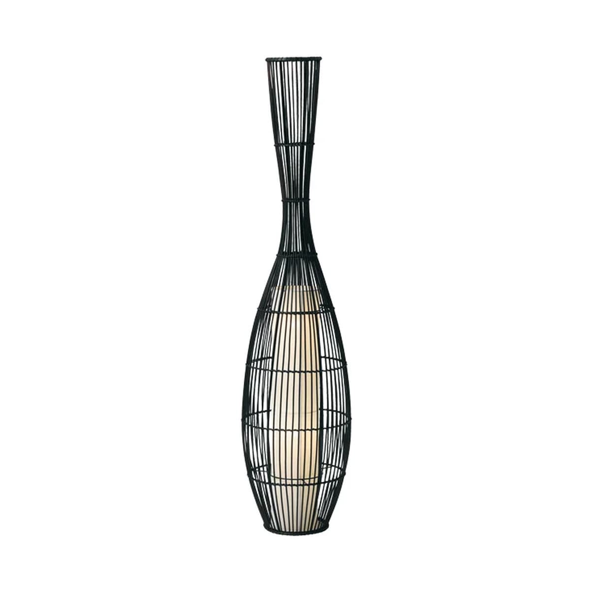 Trinidad Large Club Floor Lamp In Dark Wengee Finish