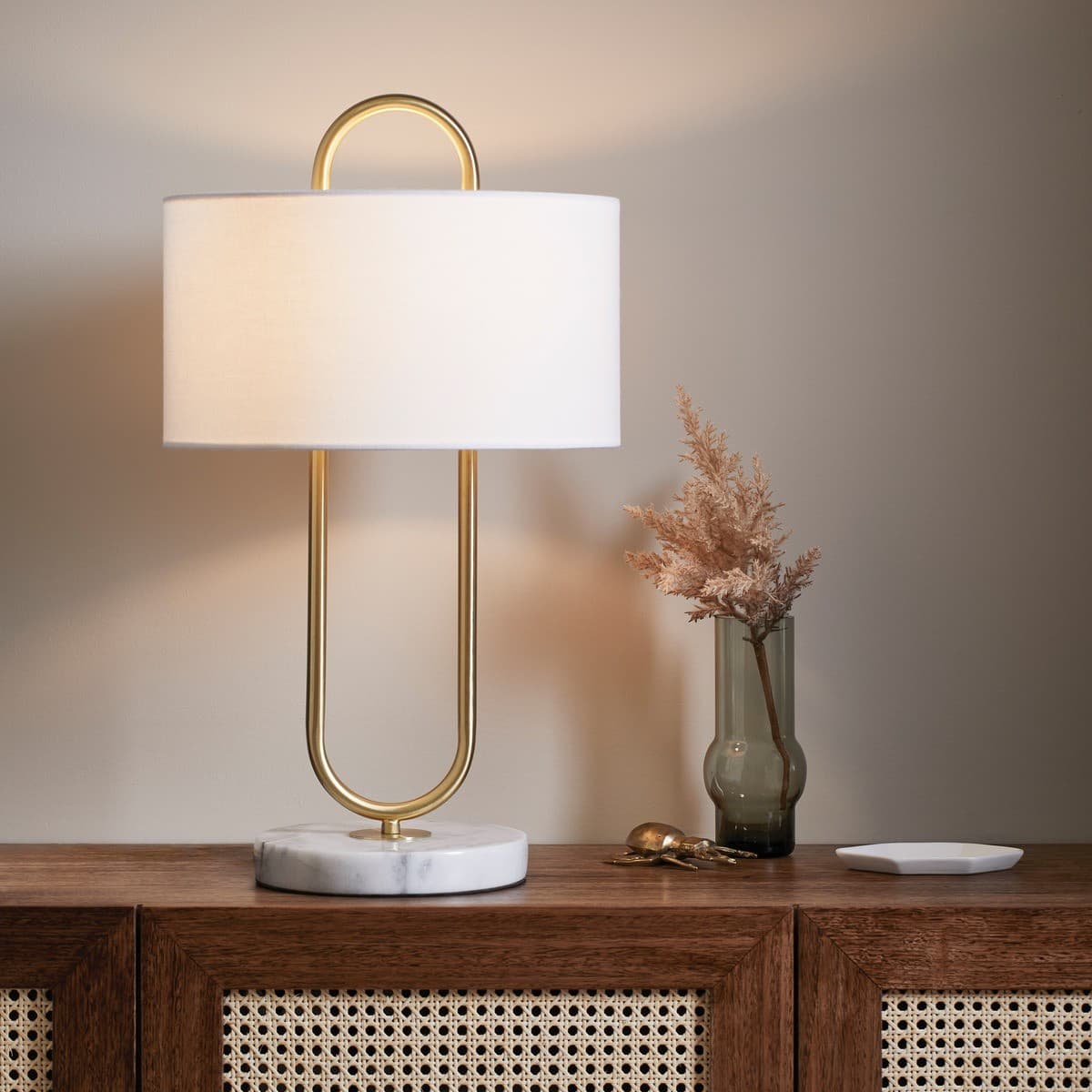 Florence 1 Light Table Lamp in White-img-2