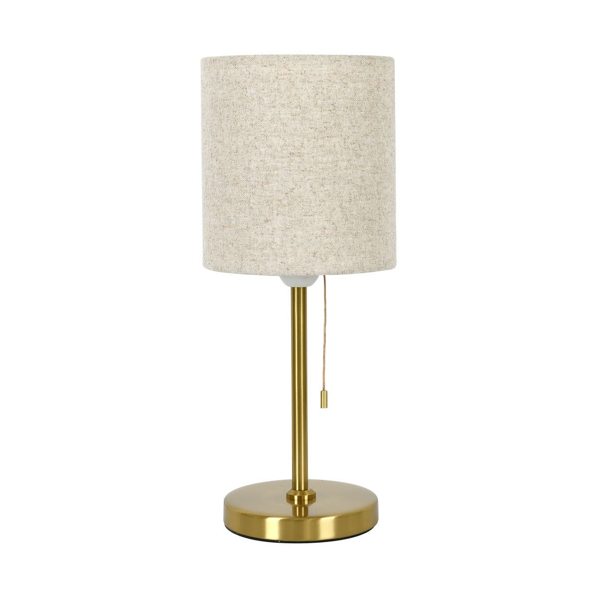 Bree Small Table Lamp in Aged Brass with Natural Shade-img-1
