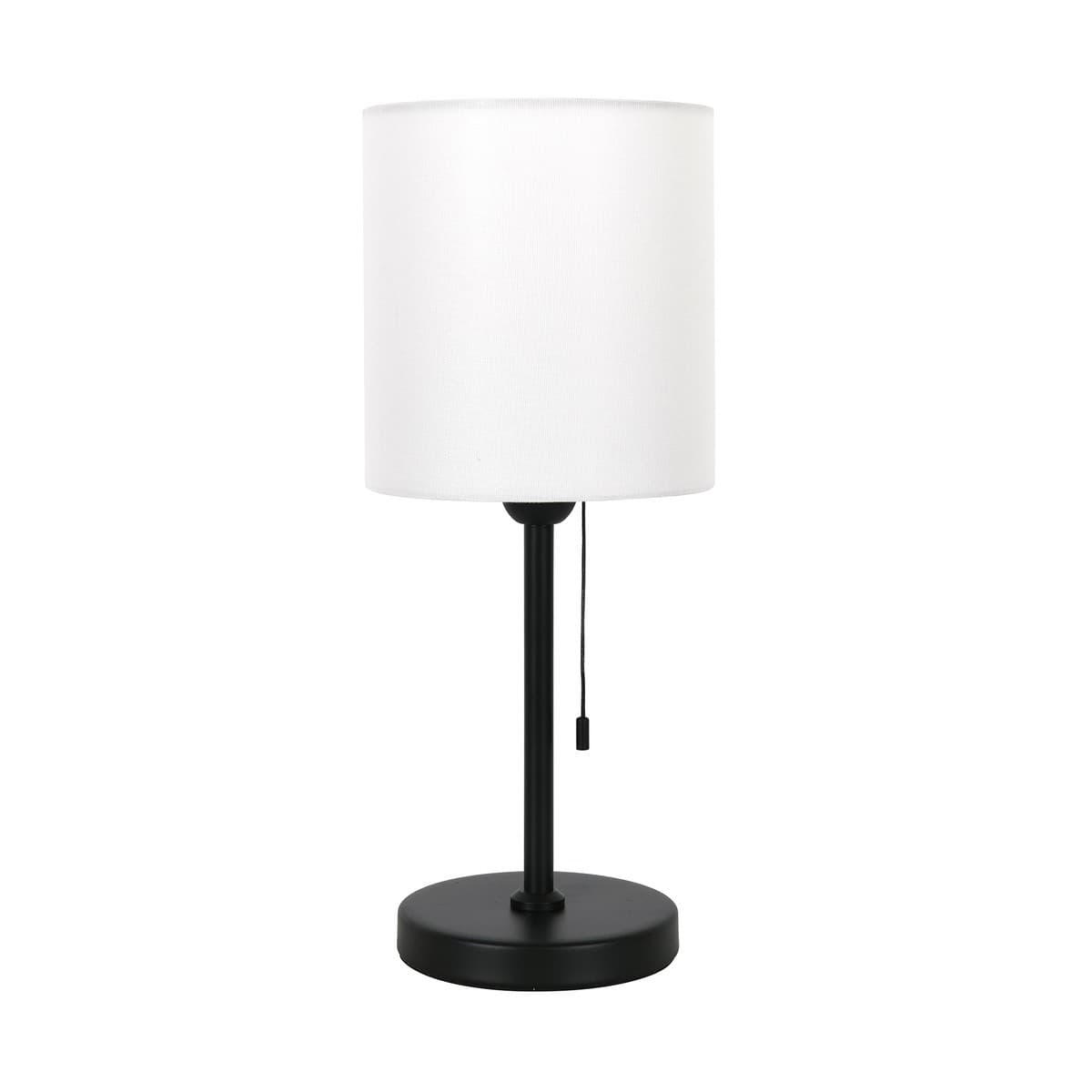 Bree Small Table Lamp in Black with White Shade-img-1