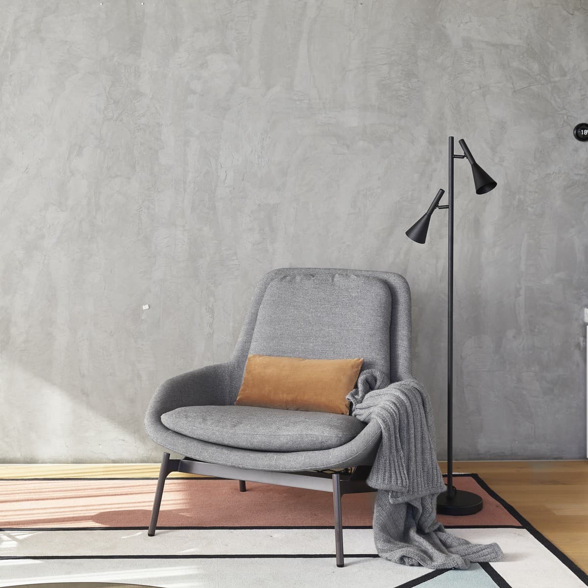 Parson 2 Light Floor Lamp in Black-img-3