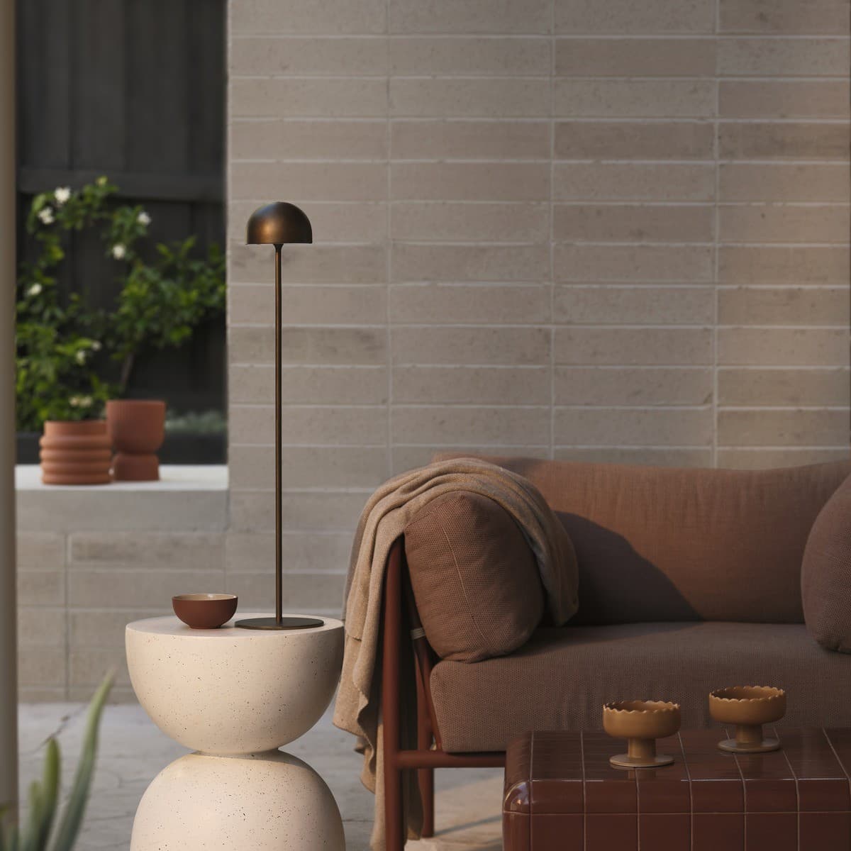 Lago Portable LED Convertible Lamp in Bronze Finish-img-4