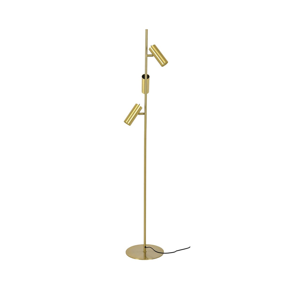 Nevada 3 Light Floor Lamp in Aged Brass