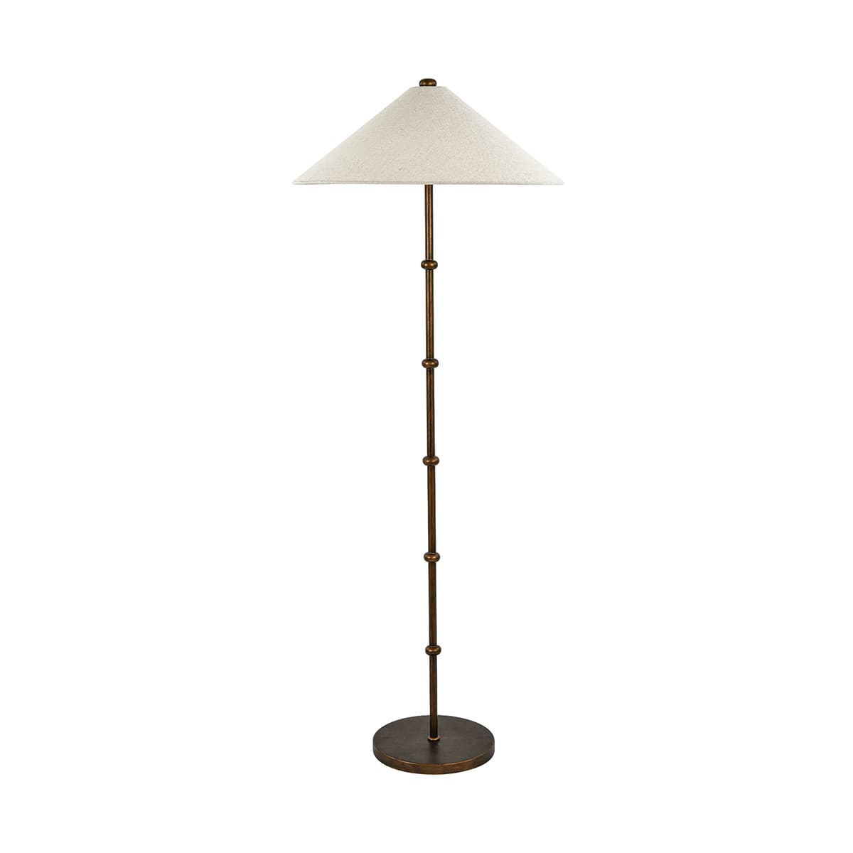 Monaco 3 Light Floor Lamp in Bronze with Natural Linen-img-1