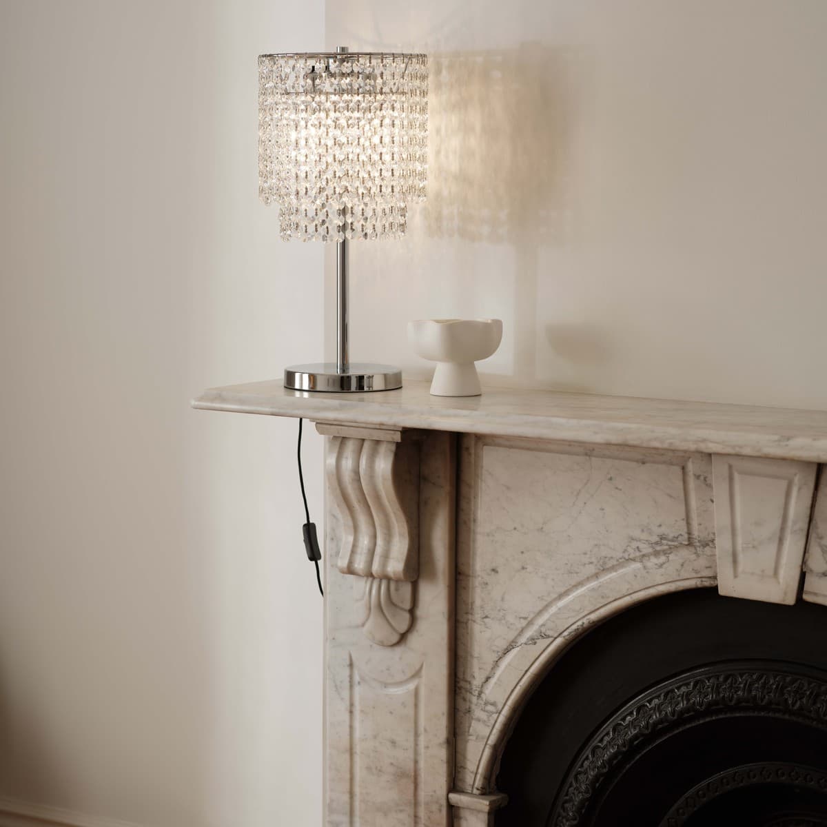 Sarita Crystal Table Lamp in Polished Chrome-img-3