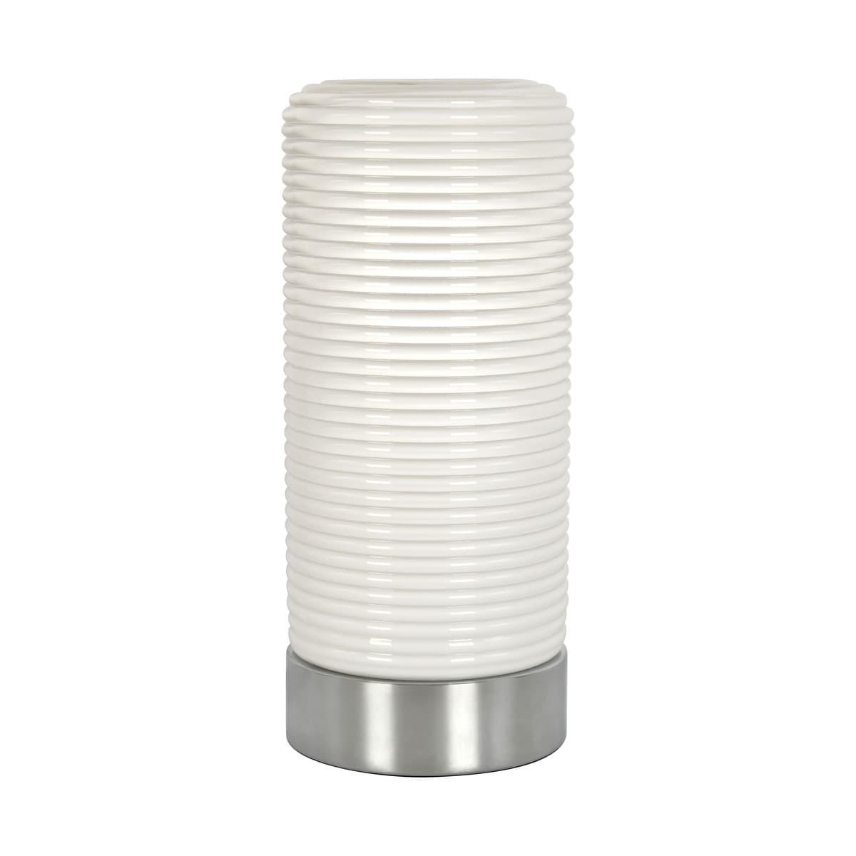 Blair Touch Table Lamp with USB-C Charging Port in Chrome/Opal