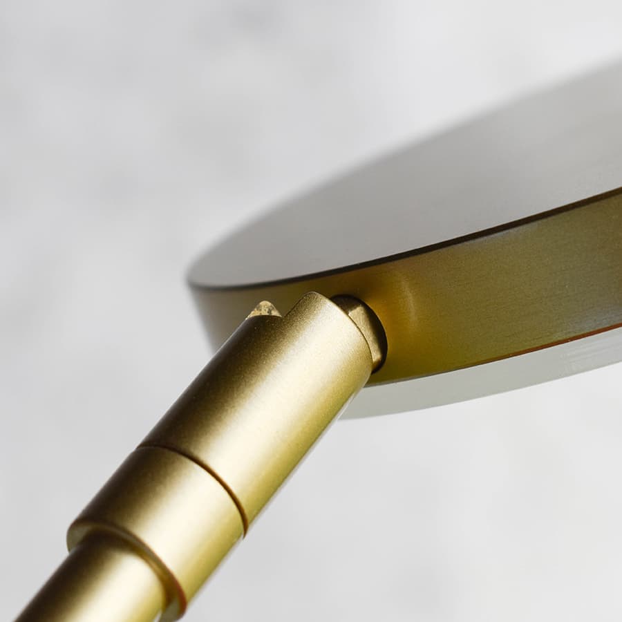 Plano Table Lamp in Matte Satin Brass