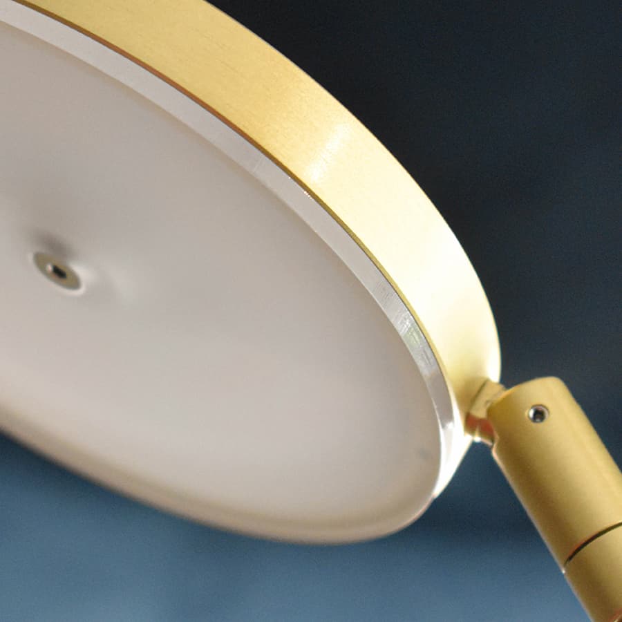Plano Table Lamp in Matte Satin Brass
