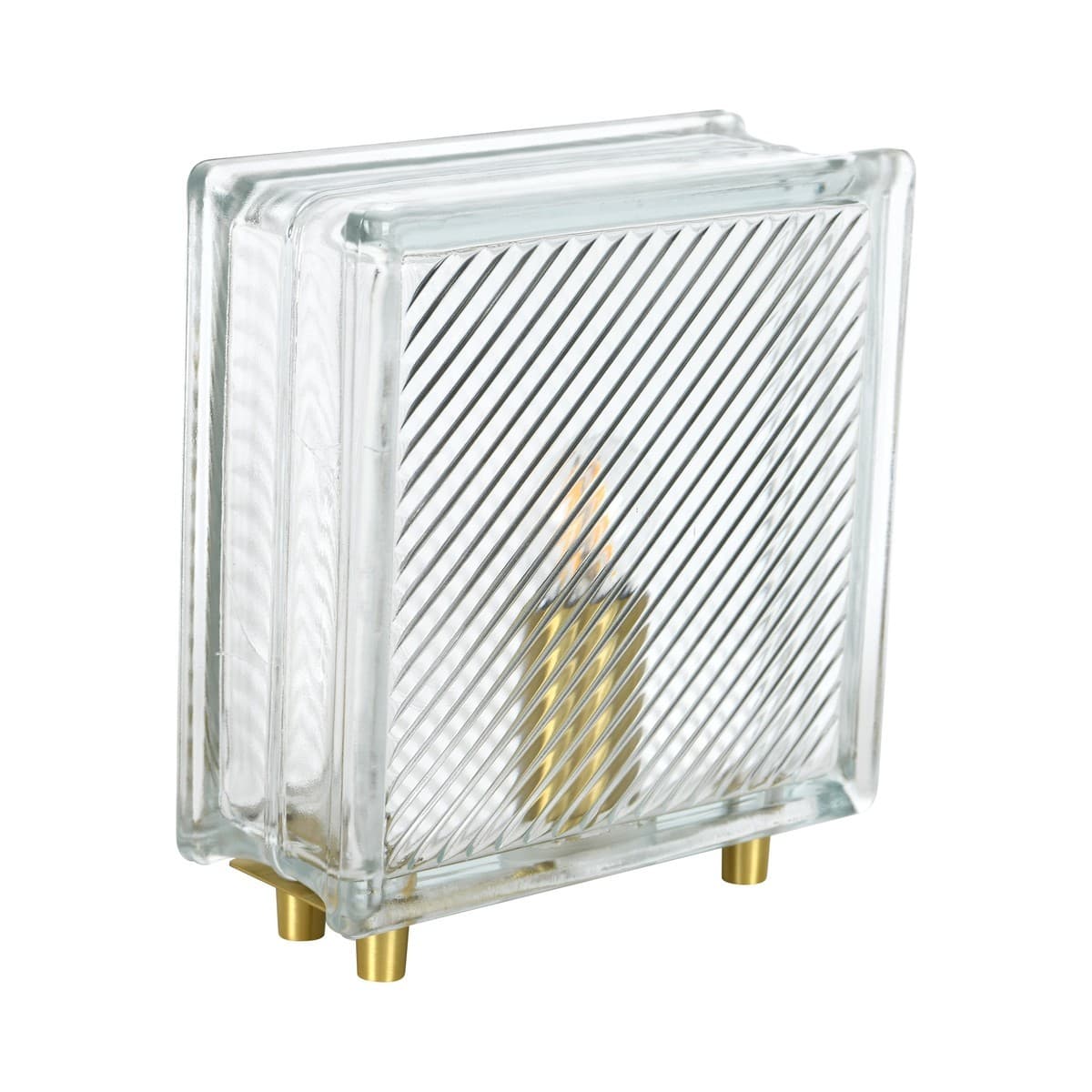 Blake 1 Light Table Lamp in Brass with Clear Glass-img-1