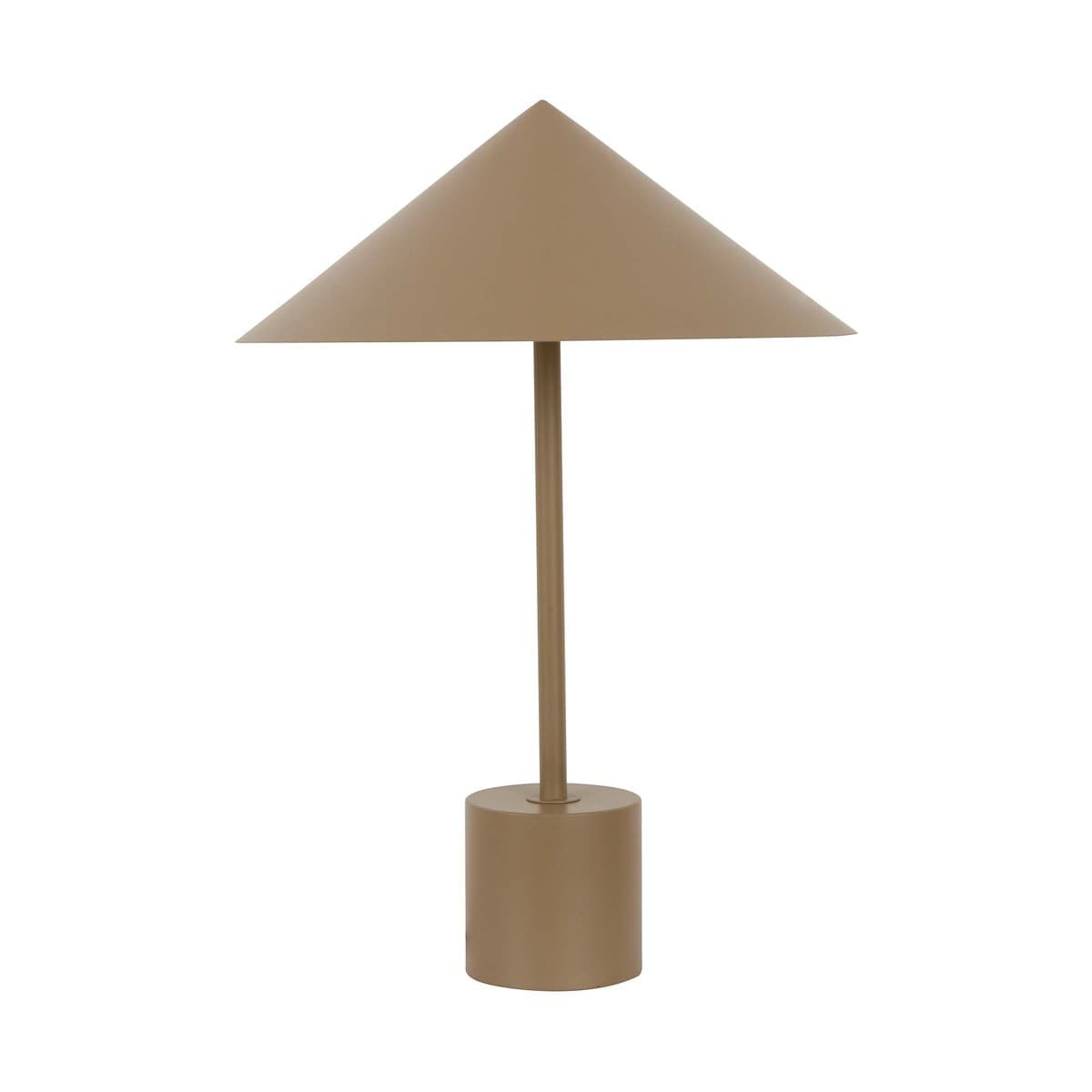 Margot 2 Light Table Lamp in Bisque with Metal Conical Shade-img-1