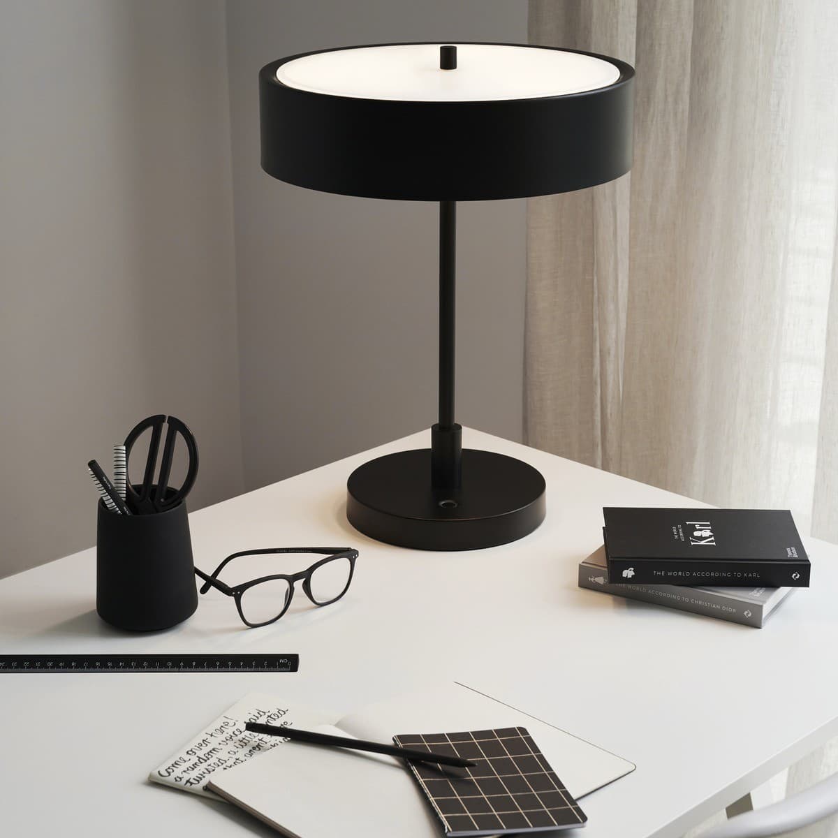Marlowe 3 Light Touch Dimmable Table Lamp with USB Port in Black