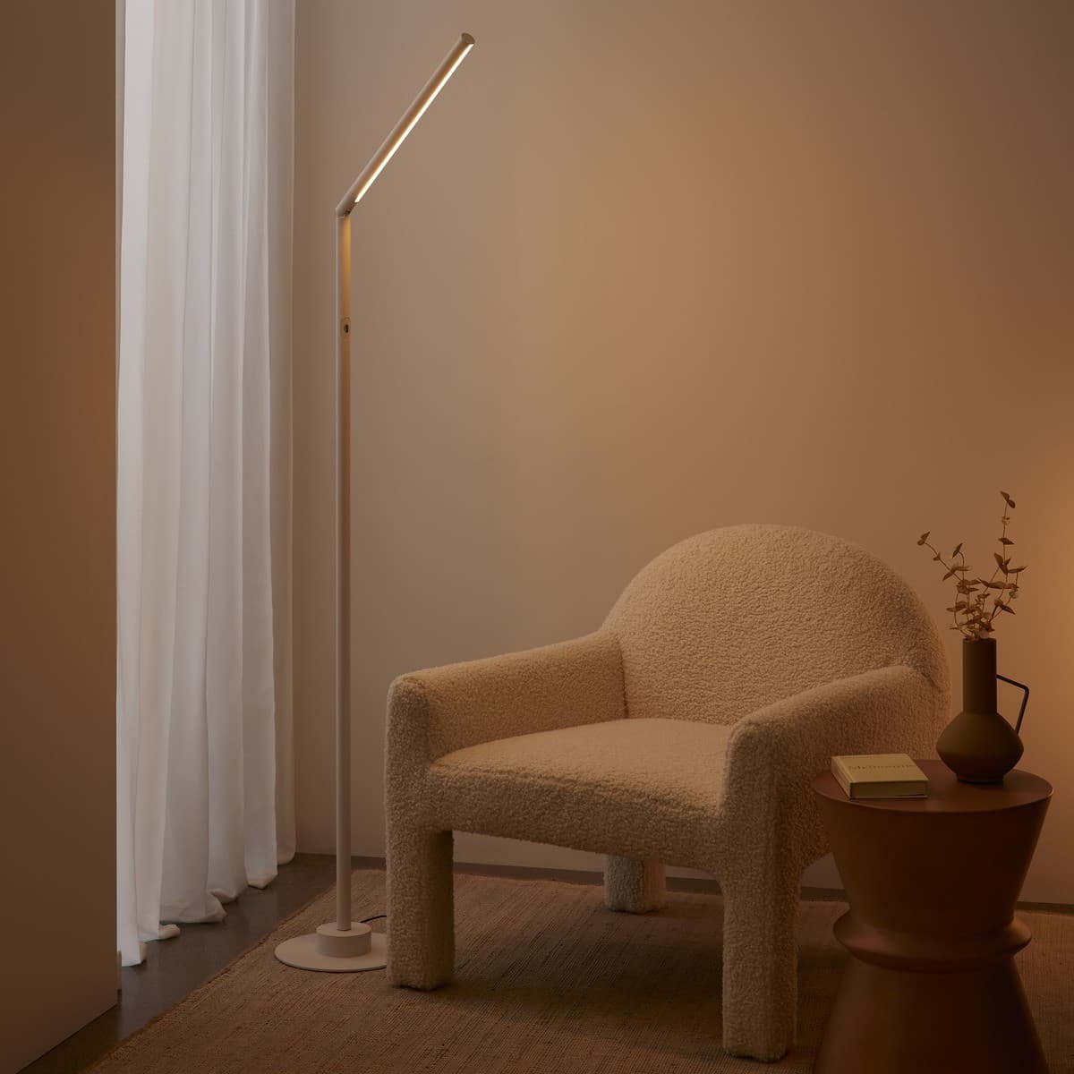 Lucci Connect Beam LED Smart Floor Lamp in White-img-4