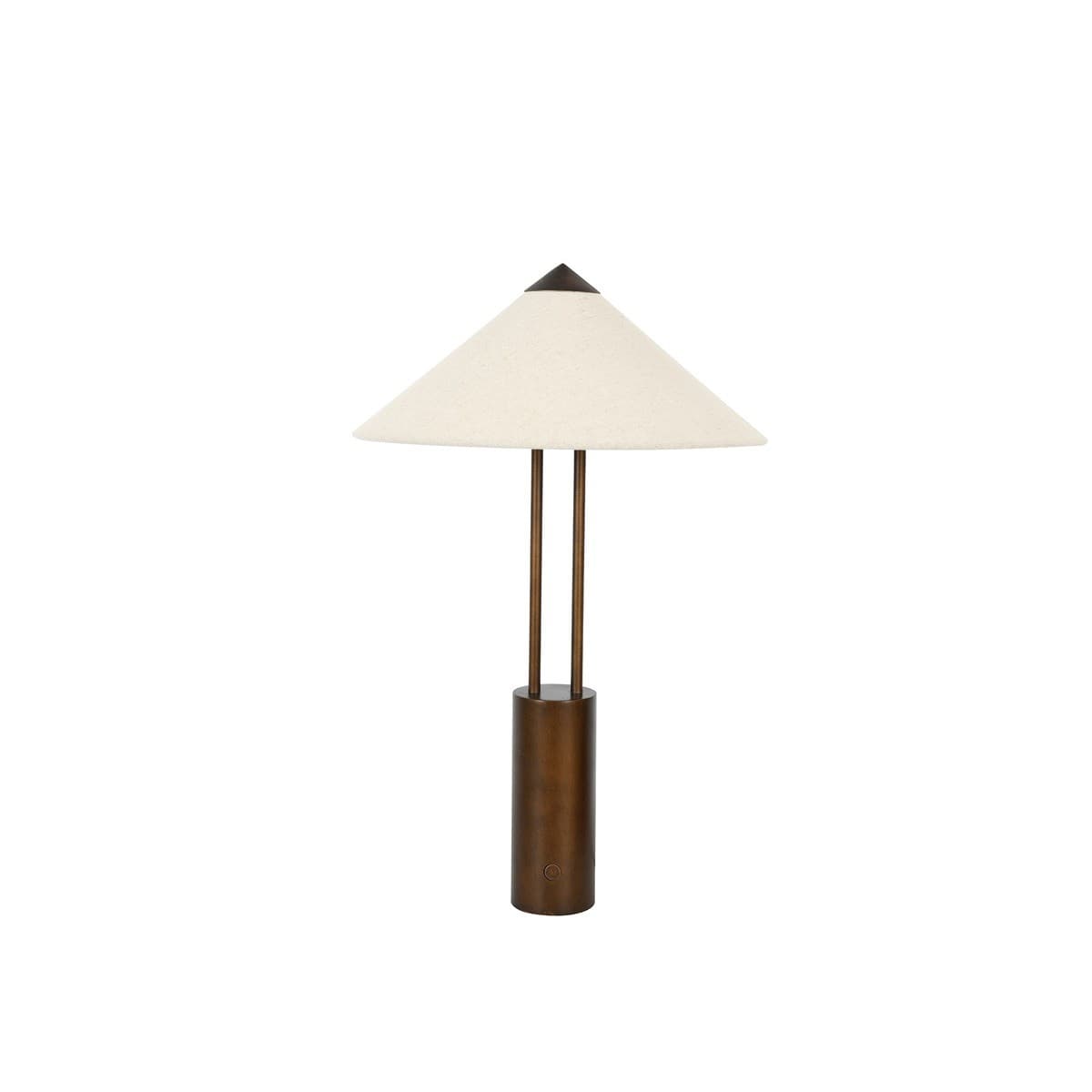 Jaxon 2 Light Touch Dimmable Table Lamp in Bronze with Natural Linen Shade, with USB-img-1