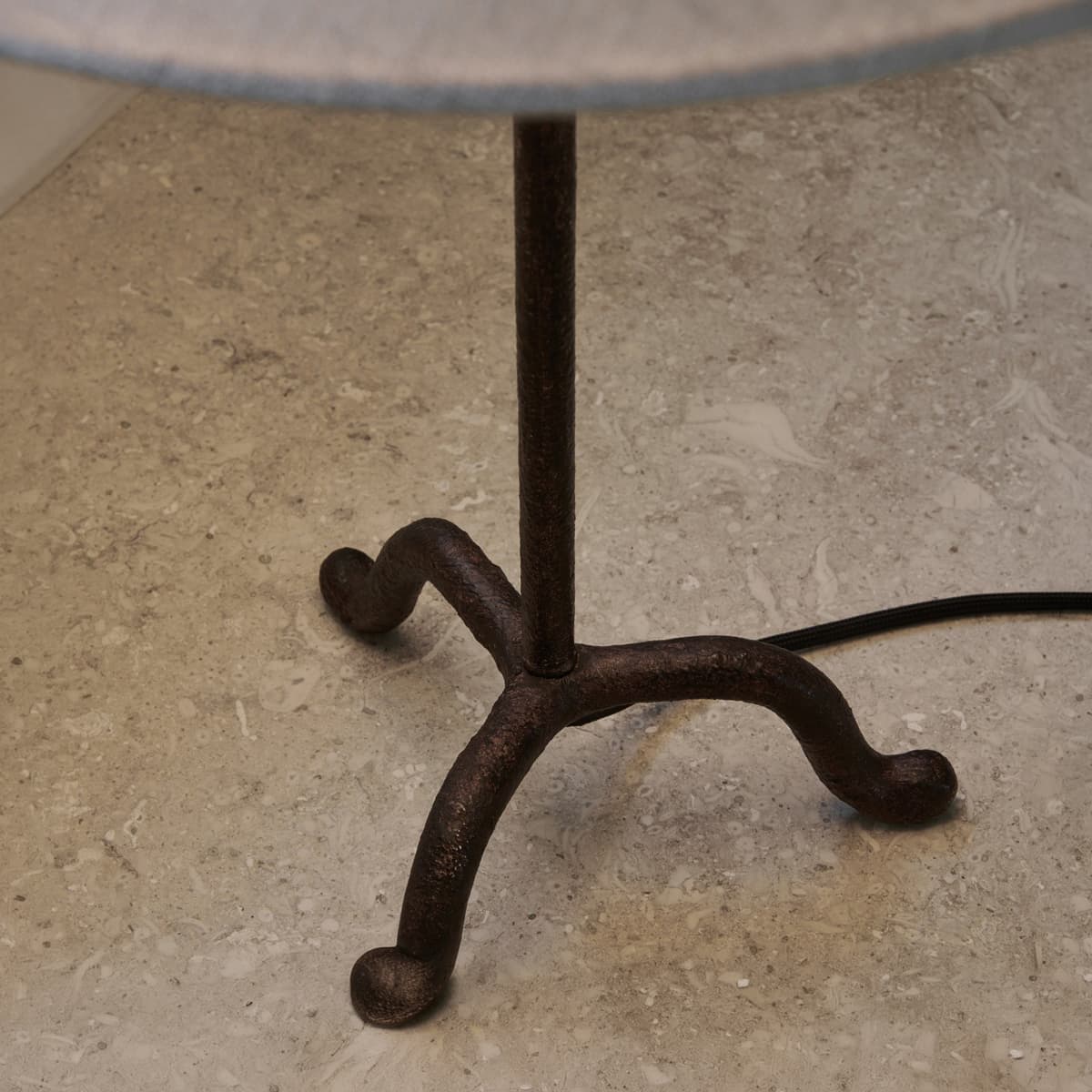 Santonio 2 Light Table Lamp in Rust with Natural Linen Shade-img-6