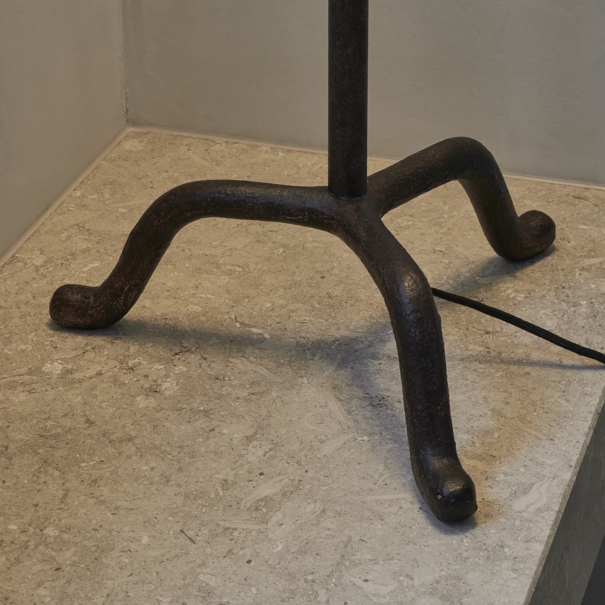 Santonio 3 Light Floor Lamp in Rust with Natural Linen Shade-img-5