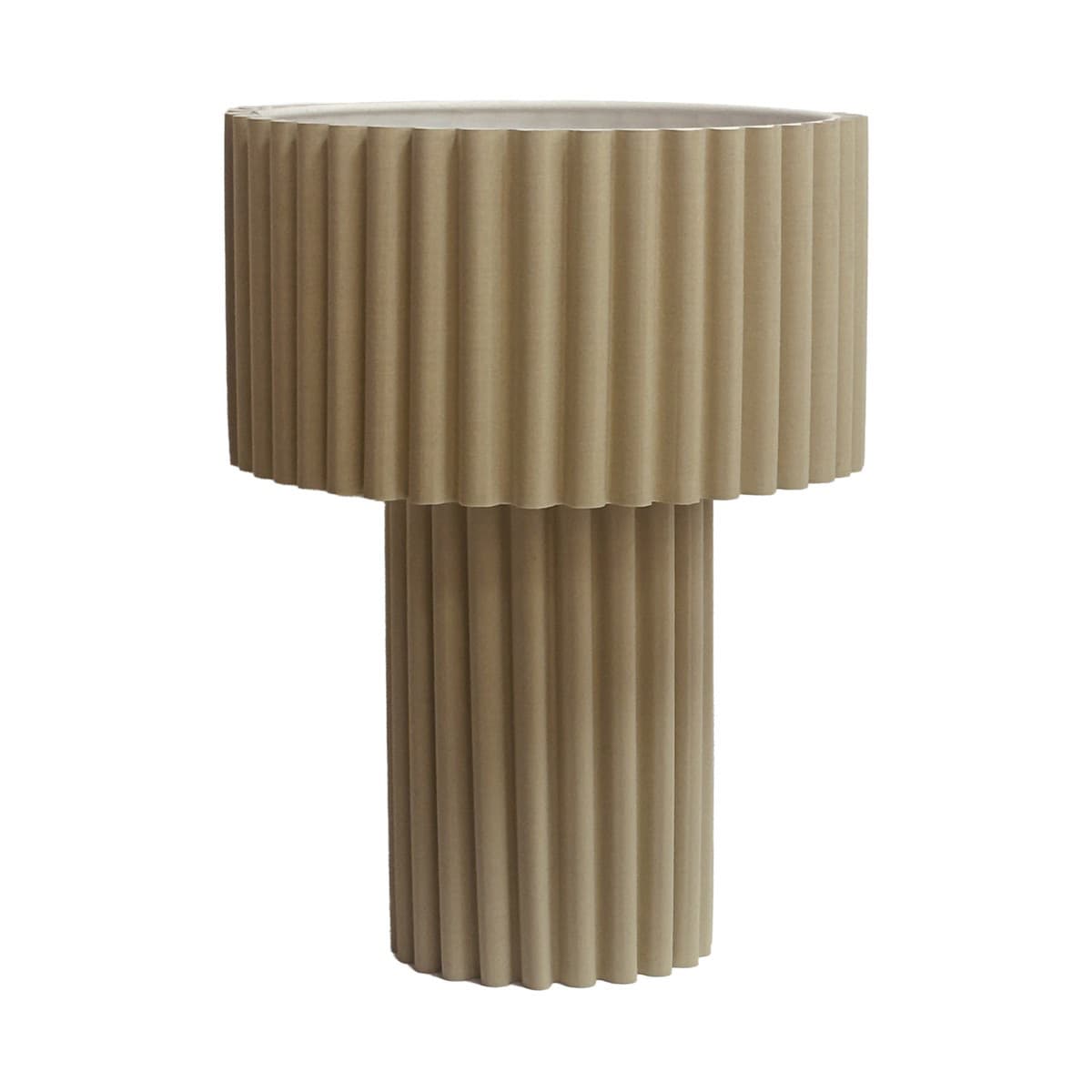 Nora Scalloped Table Lamp in Sandstone