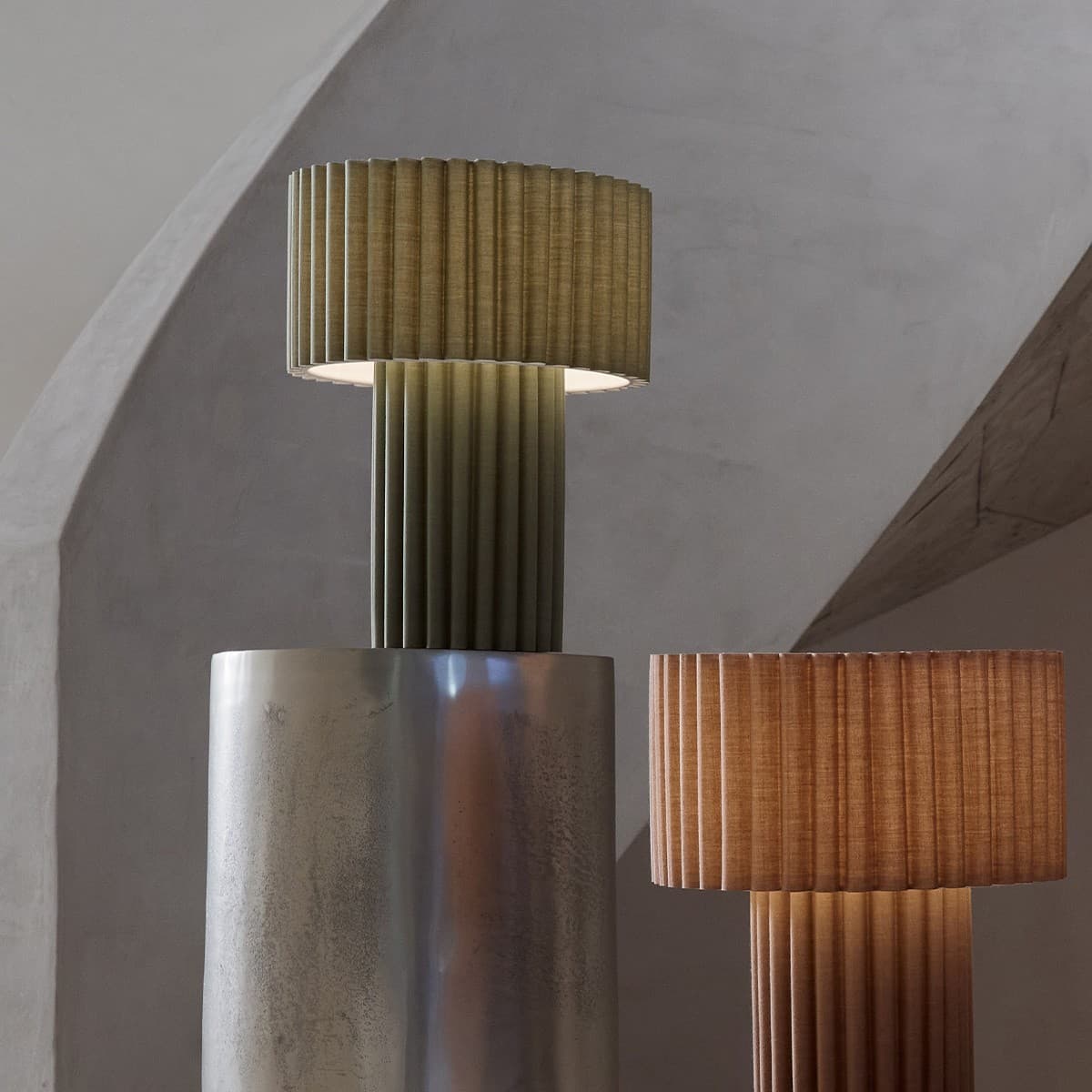 Nora Scalloped Table Lamp in Sage-img-5