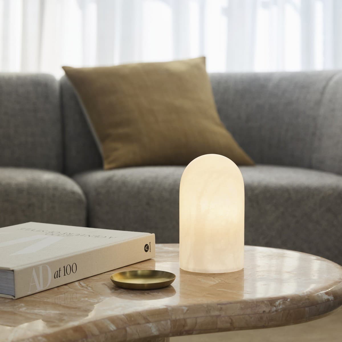 Panton 1 Light Table Lamp in Alabaster-img-3