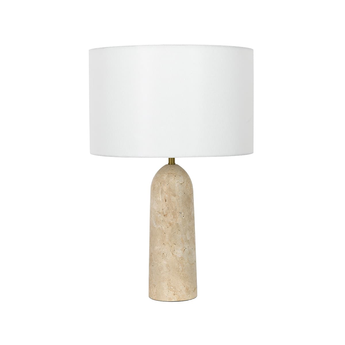 Sandrine 1 Light Tapered Table Lamp in Natural Travertine-img-2