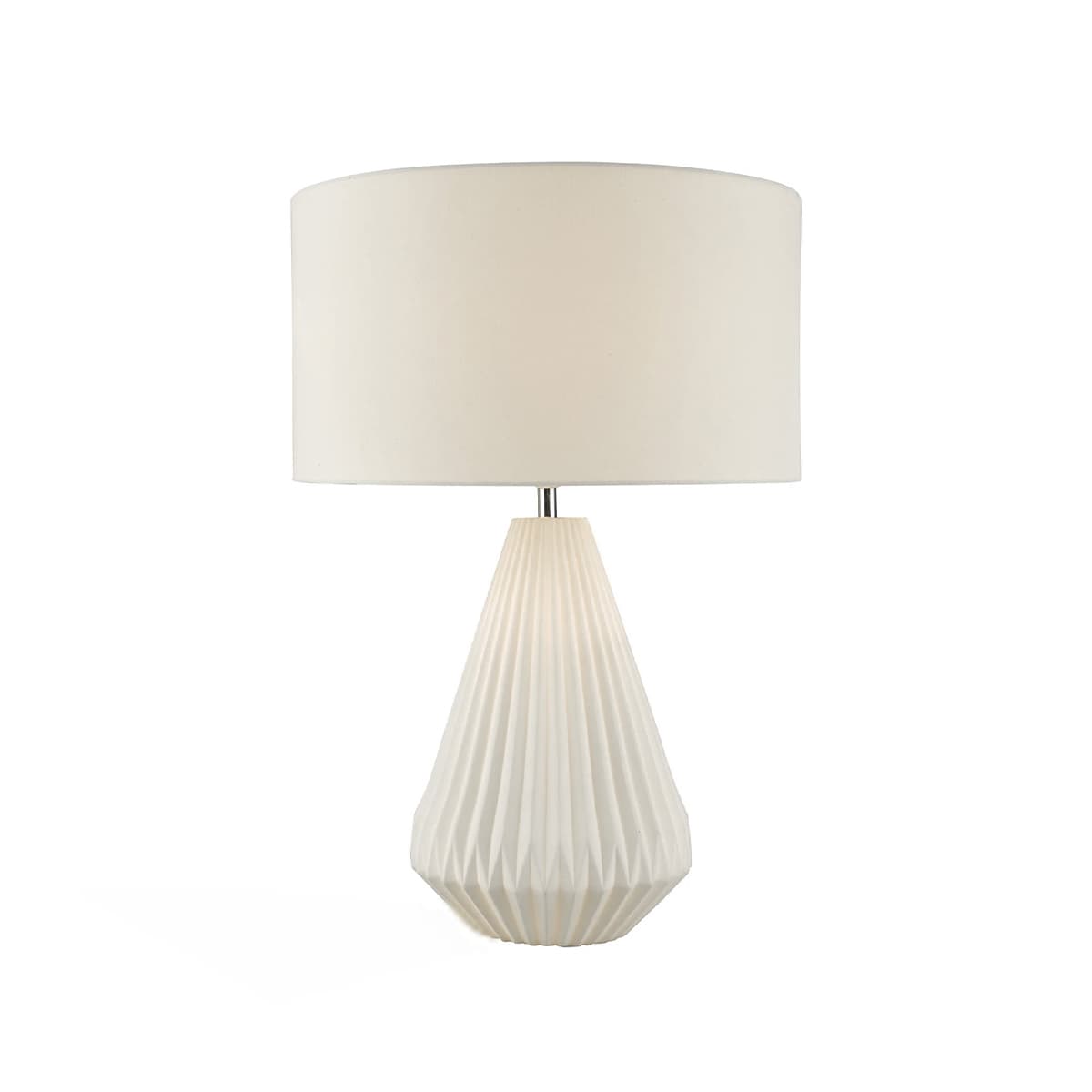 Belle Tall 2 Light Table Lamp in White
