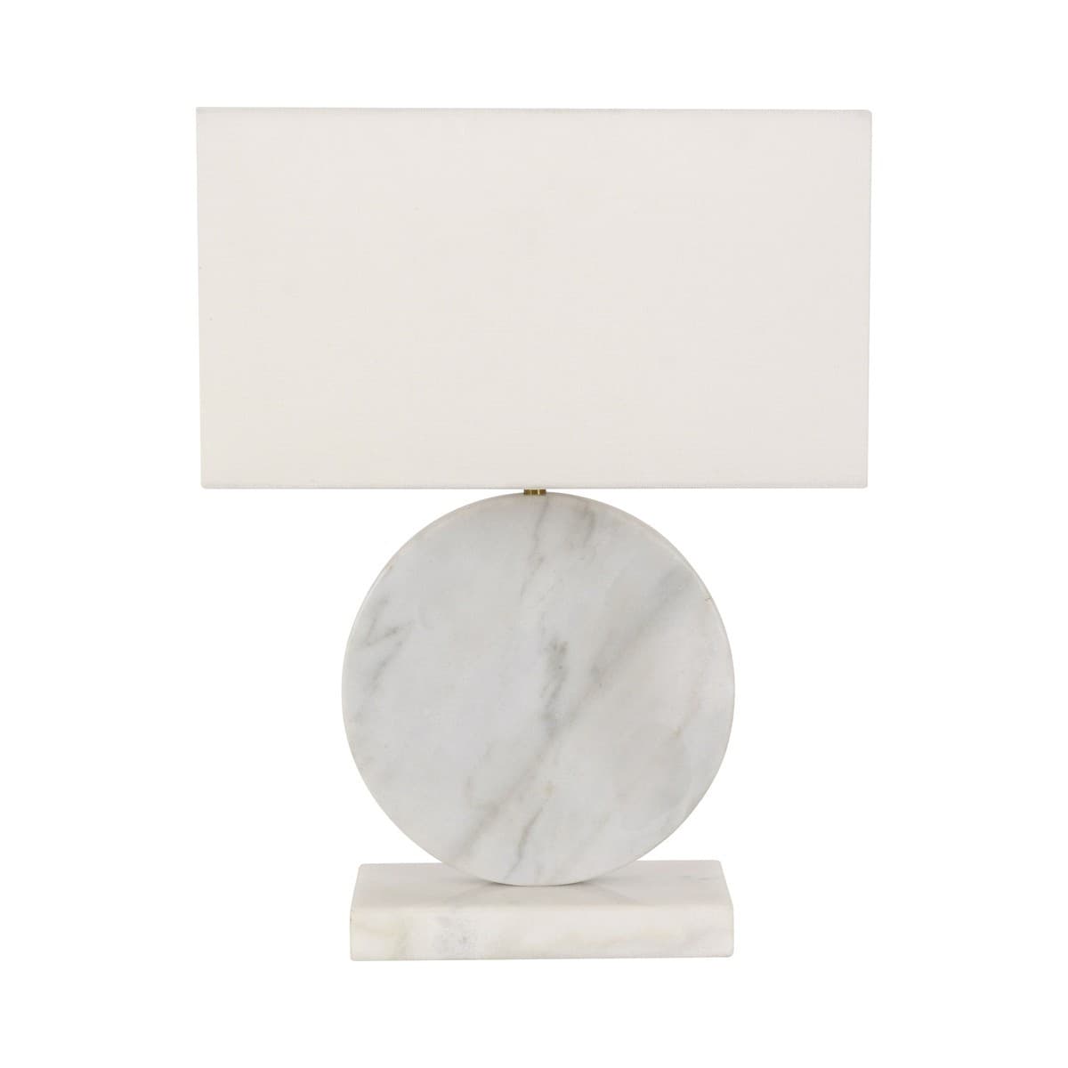 Made by Mayfair Amara 1 Light Table Lamp in White Marble with White Linen Shade-img-1