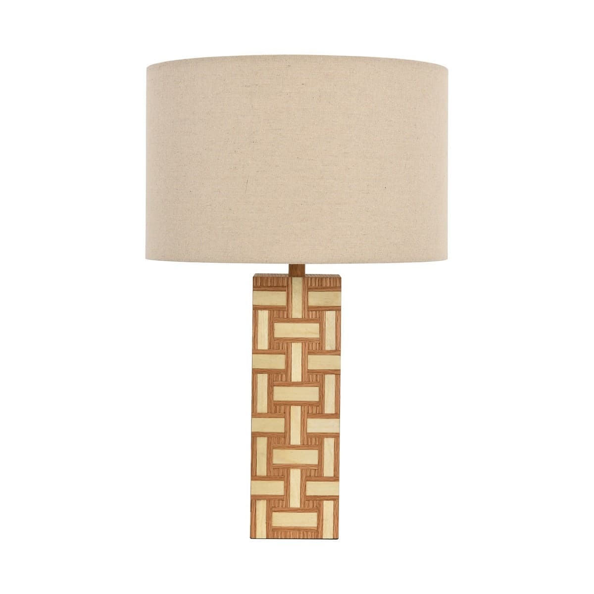 Amano 1 Light Table Lamp in Timber with Natural Linen-img-1